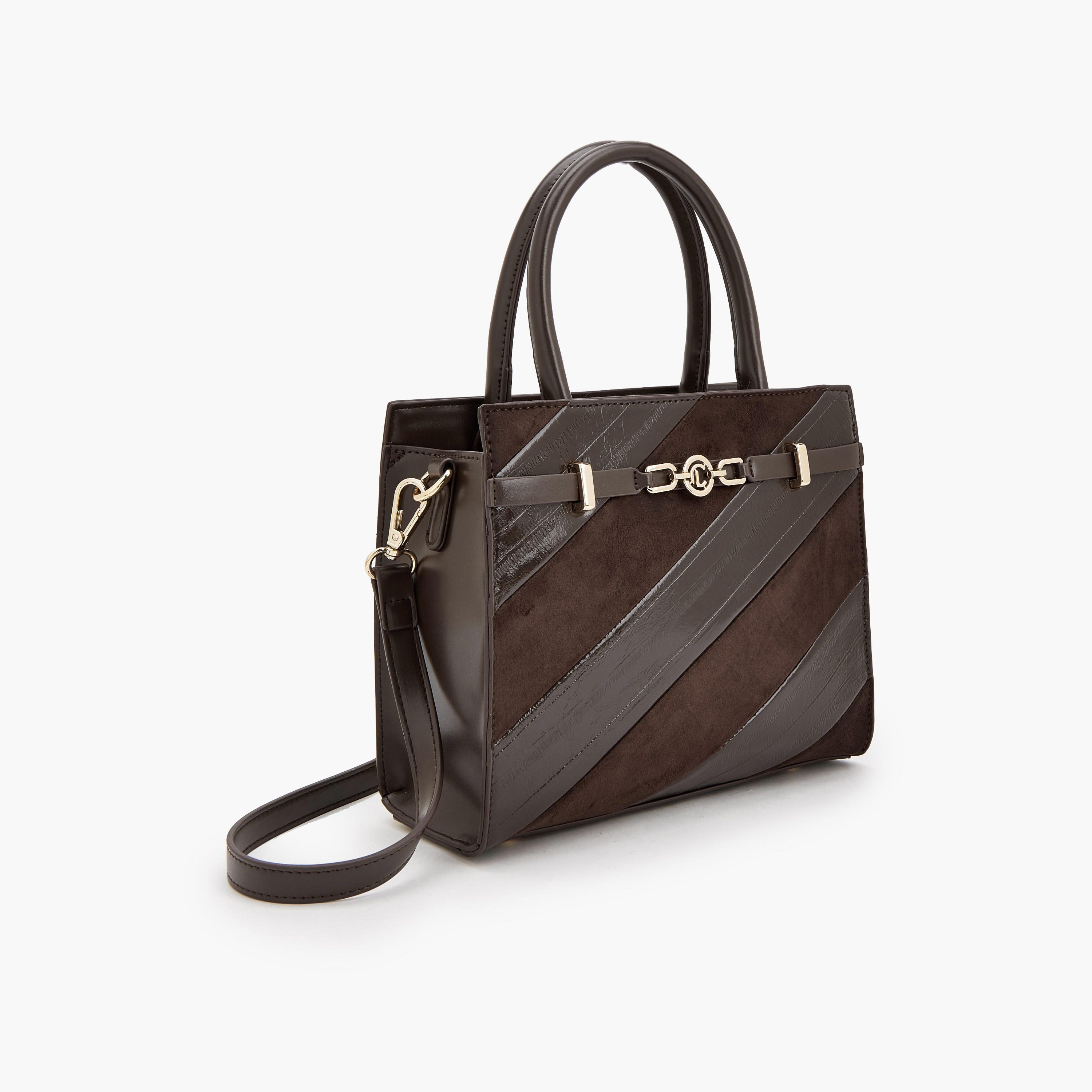Le Confort Striped Tote Bag with Detachable Strap-women-bagsandwallets-handbags-image-3