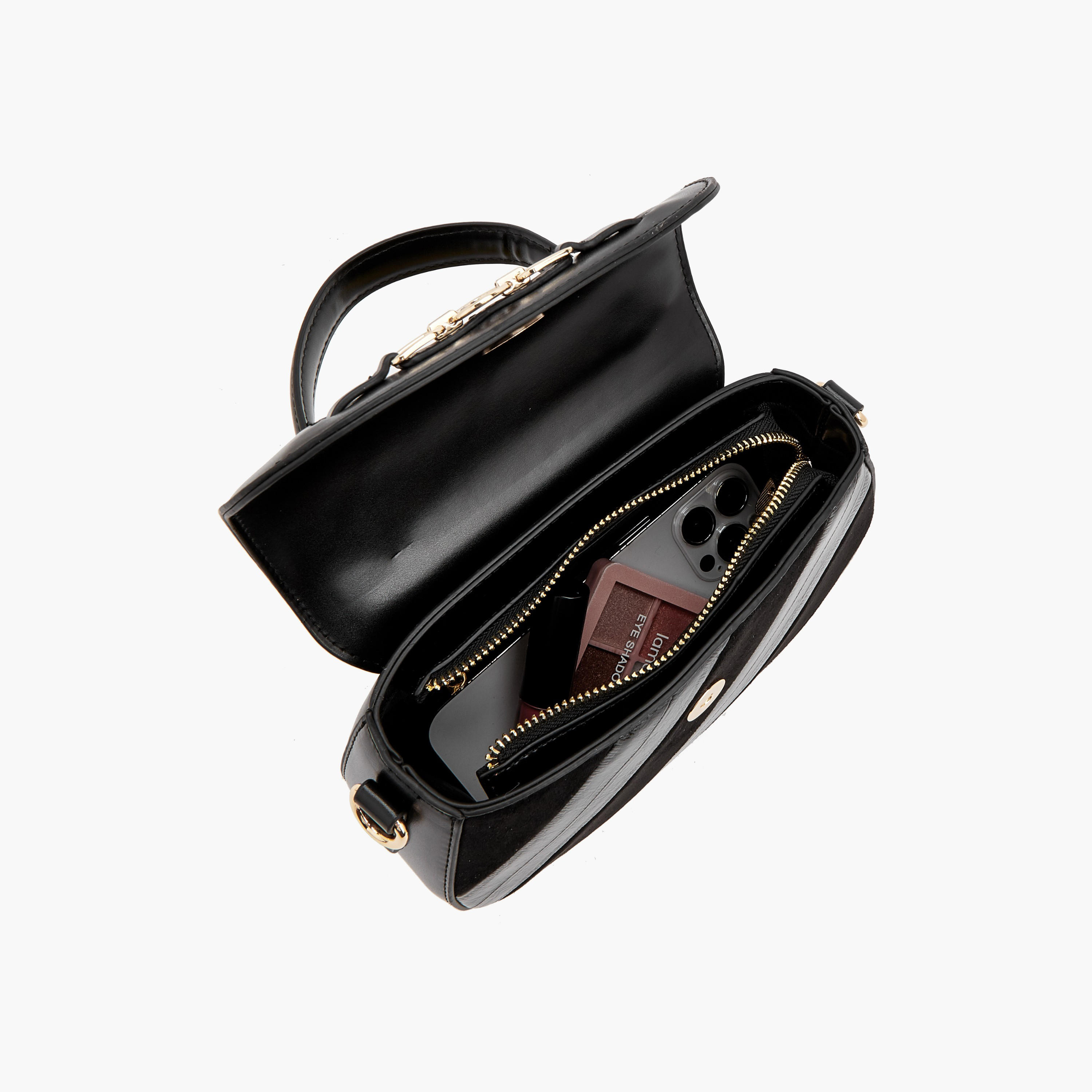 Le Confort Striped Suede Satchel Bag with Metallic Accent-women-bagsandwallets-handbags-image-7