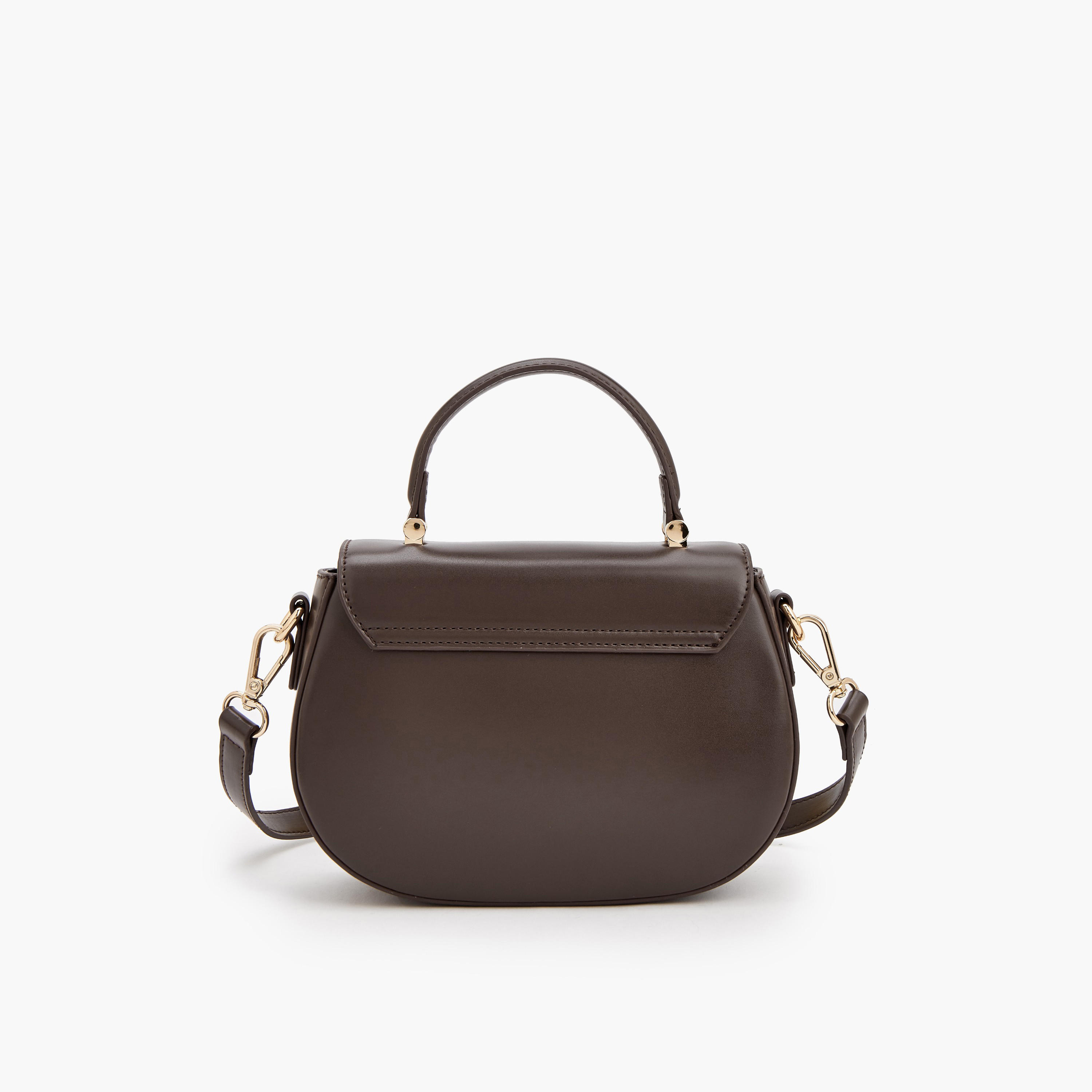 شنطة ساتشيل شمواه مخططة بزينة ميتاليك من لو كونفورت-women-bagsandwallets-handbags-image-5