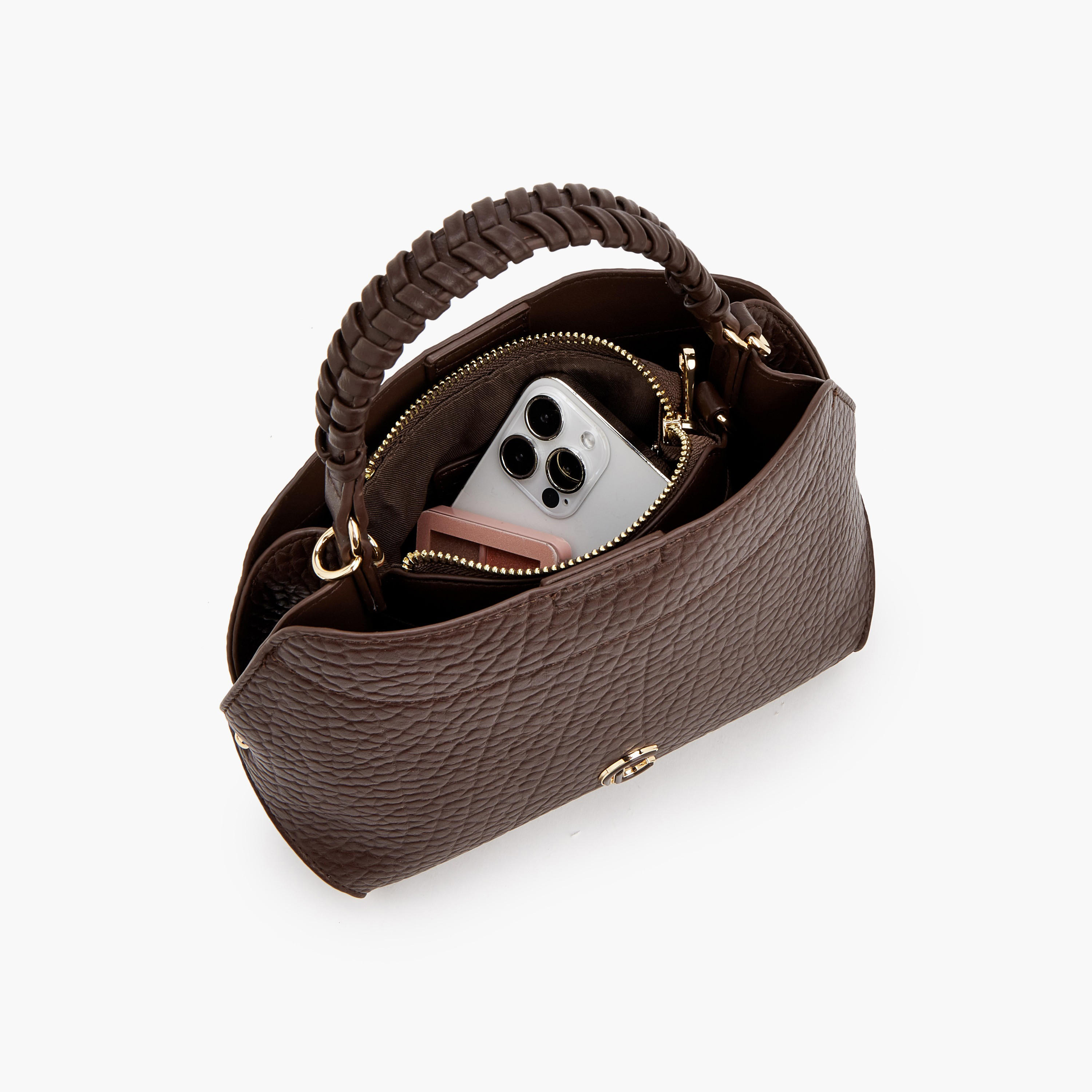 Le Confort Textured Crossbody Bag with Braided Top Handle-women-bagsandwallets-handbags-image-3