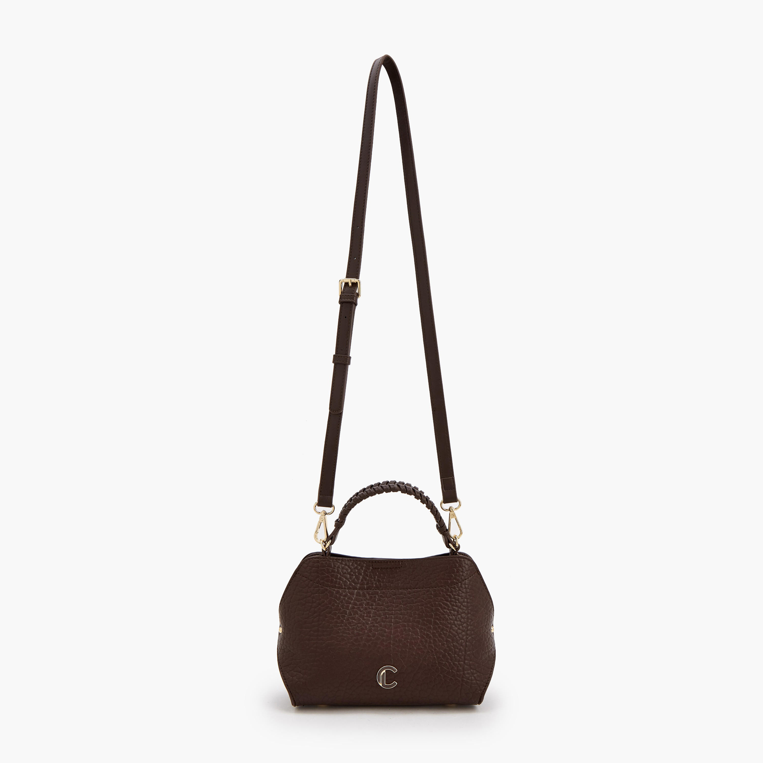 Le Confort Textured Crossbody Bag with Braided Top Handle-women-bagsandwallets-handbags-image-4
