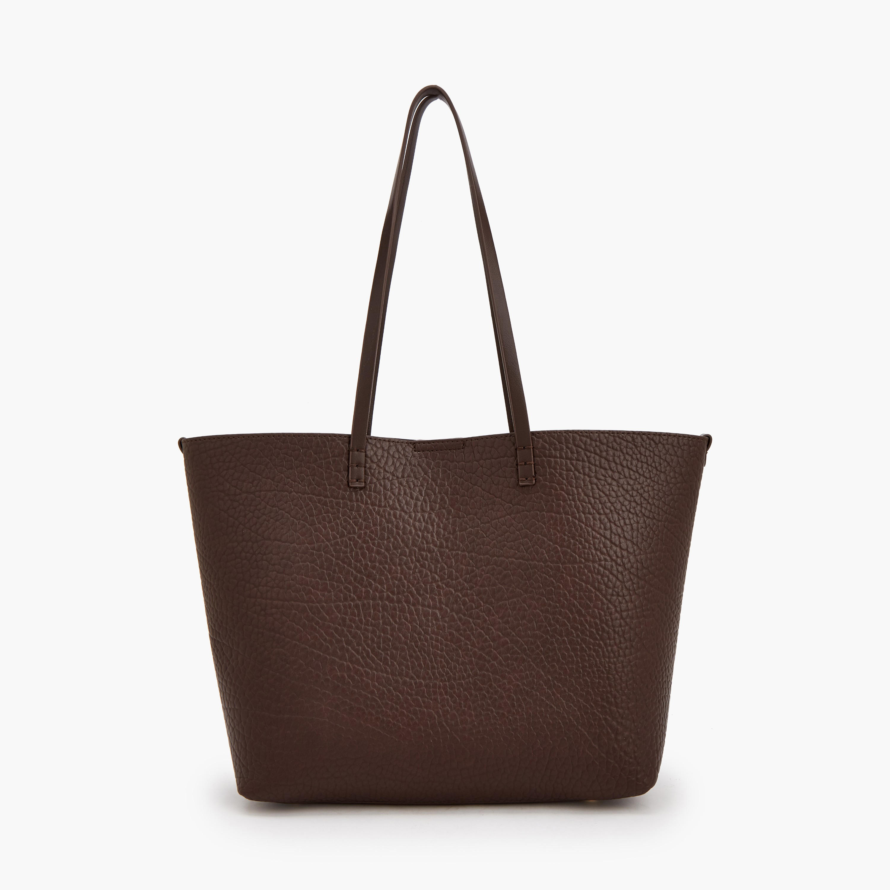 Le Confort Textured Tote Bag with Pouch-women-bagsandwallets-handbags-image-5