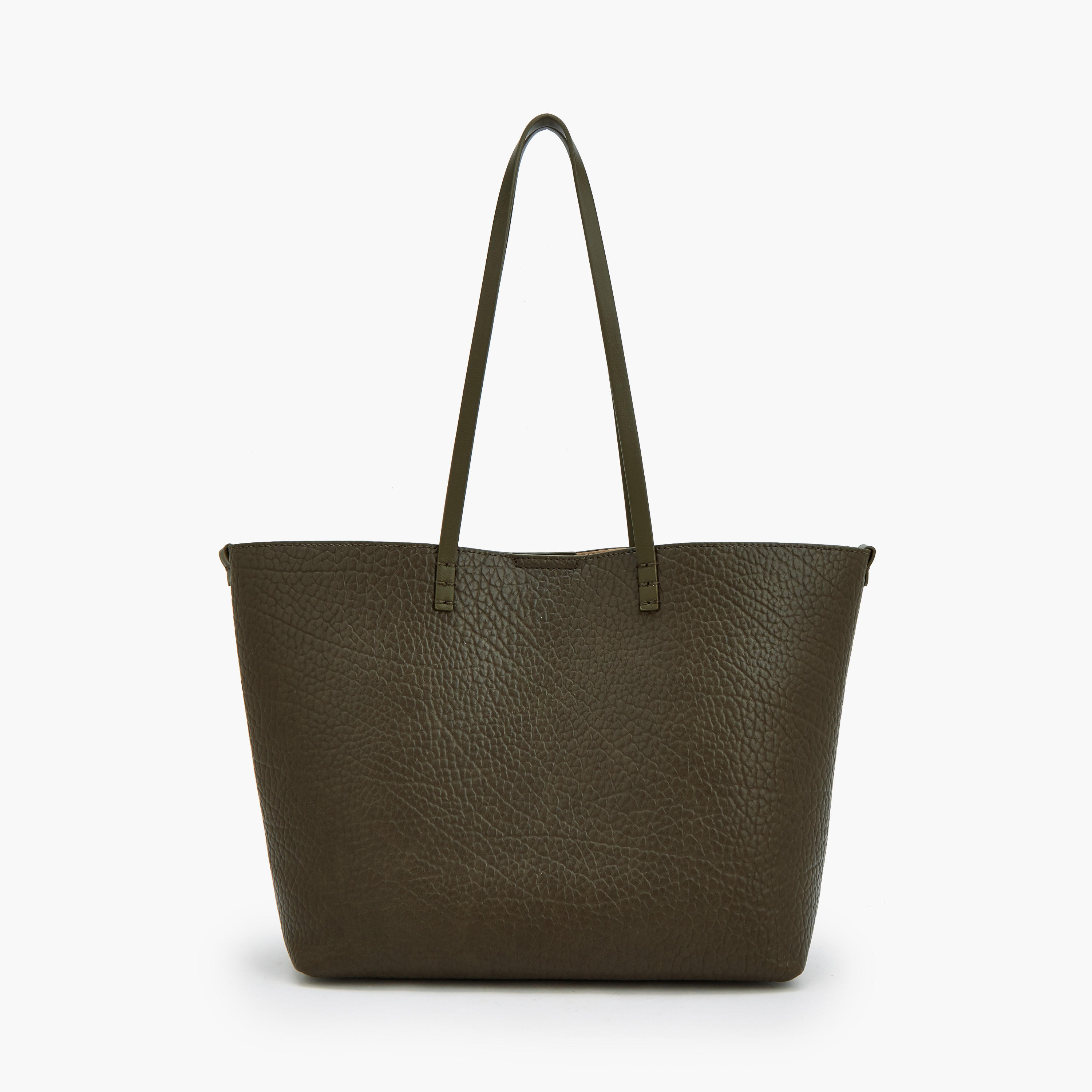 Le Confort Textured Tote Bag with Pouch-women-bagsandwallets-handbags-image-5
