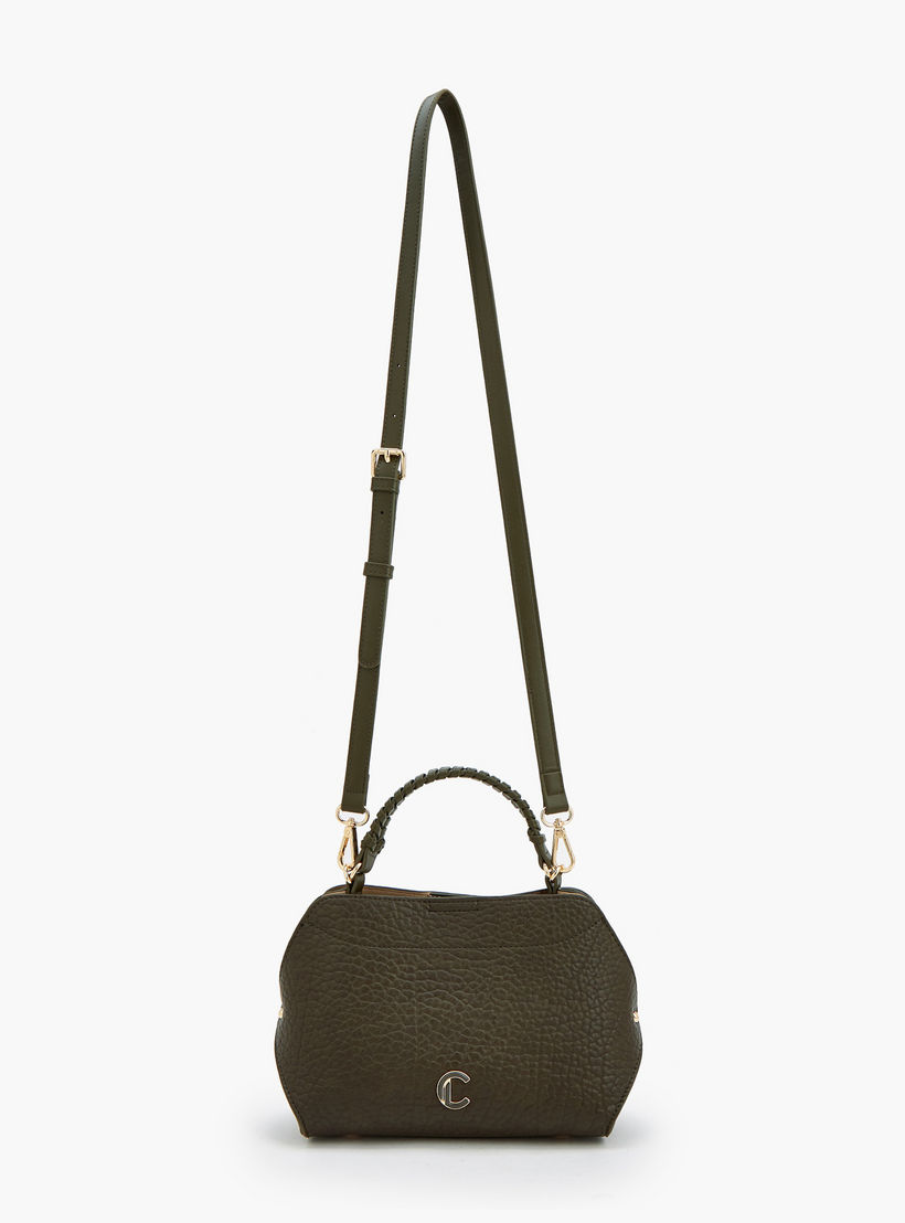 Le Confort Textured Crossbody Bag with Braided Top Handle-women-bagsandwallets-handbags-image-4