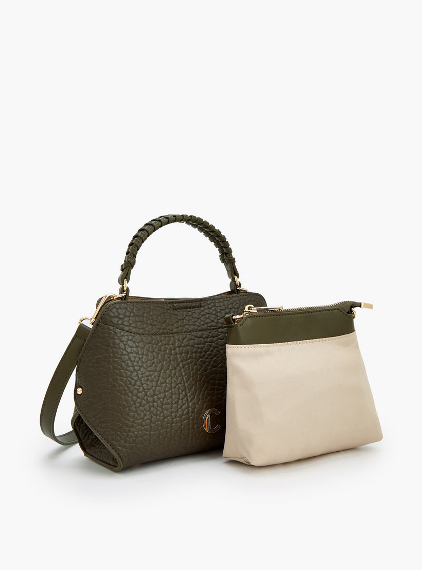 Le Confort Textured Crossbody Bag with Braided Top Handle-women-bagsandwallets-handbags-image-6