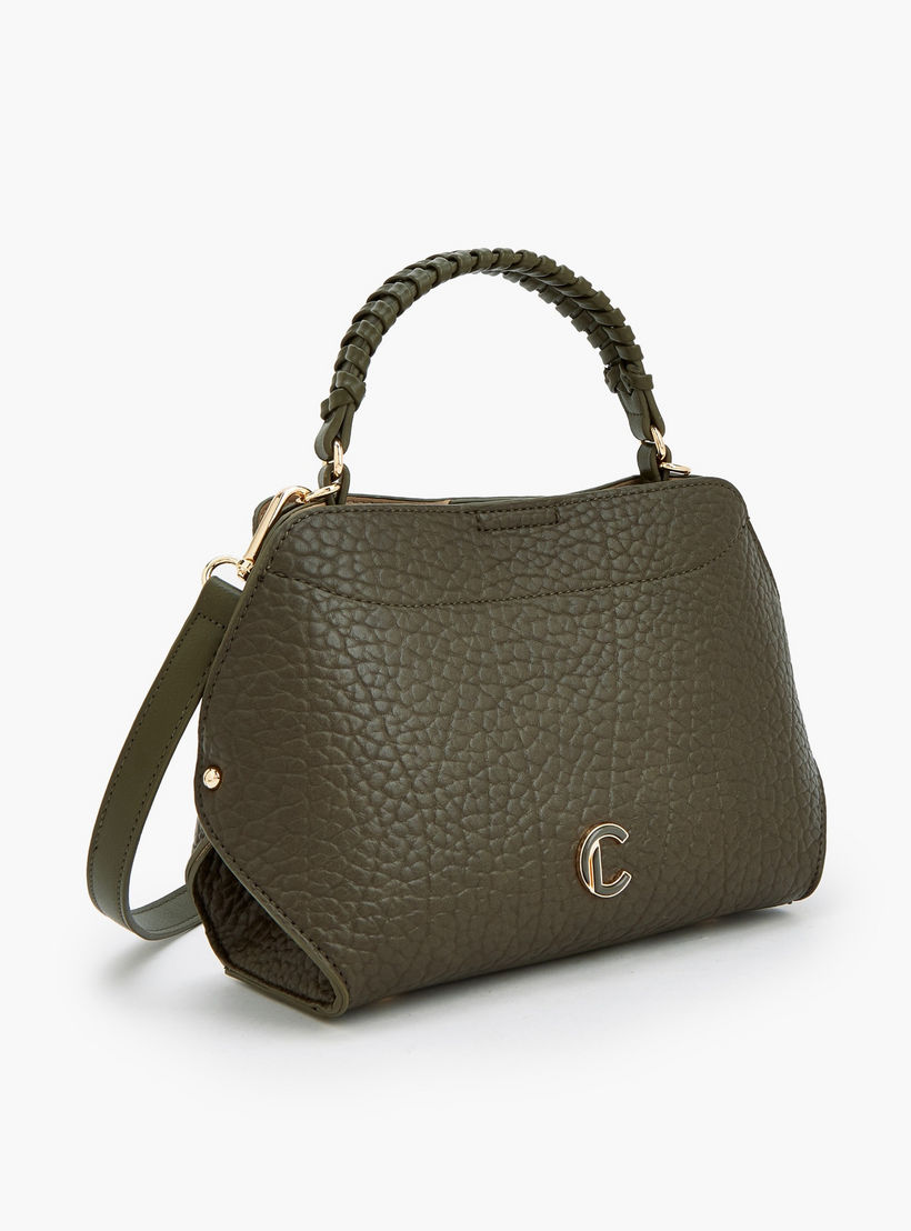 Le Confort Textured Crossbody Bag with Braided Top Handle-women-bagsandwallets-handbags-image-7