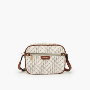 Paprika Monogram Crossbody Bag with Adjustable Strap-women-image-1