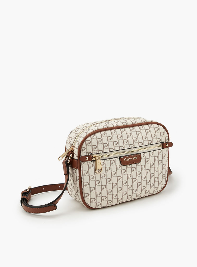 Paprika Monogram Crossbody Bag with Adjustable Strap-women-bagsandwallets-handbags-image-3
