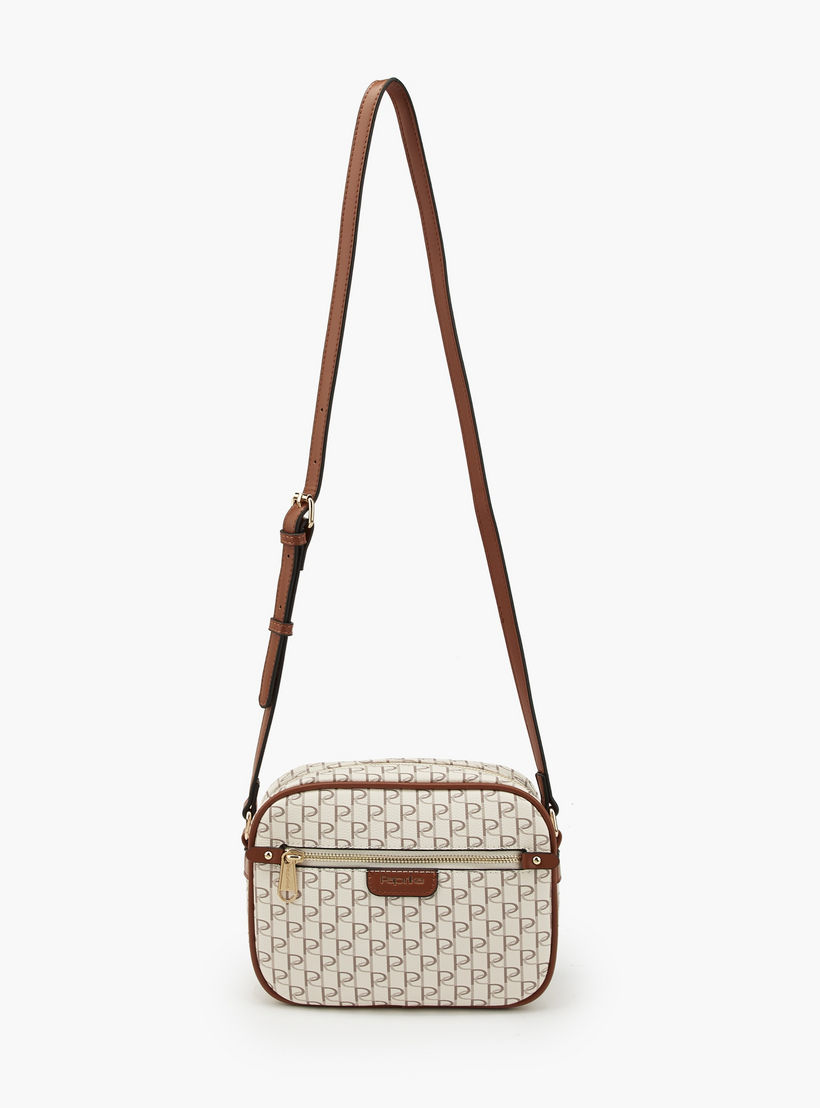 Paprika Monogram Crossbody Bag with Adjustable Strap-women-bagsandwallets-handbags-image-2