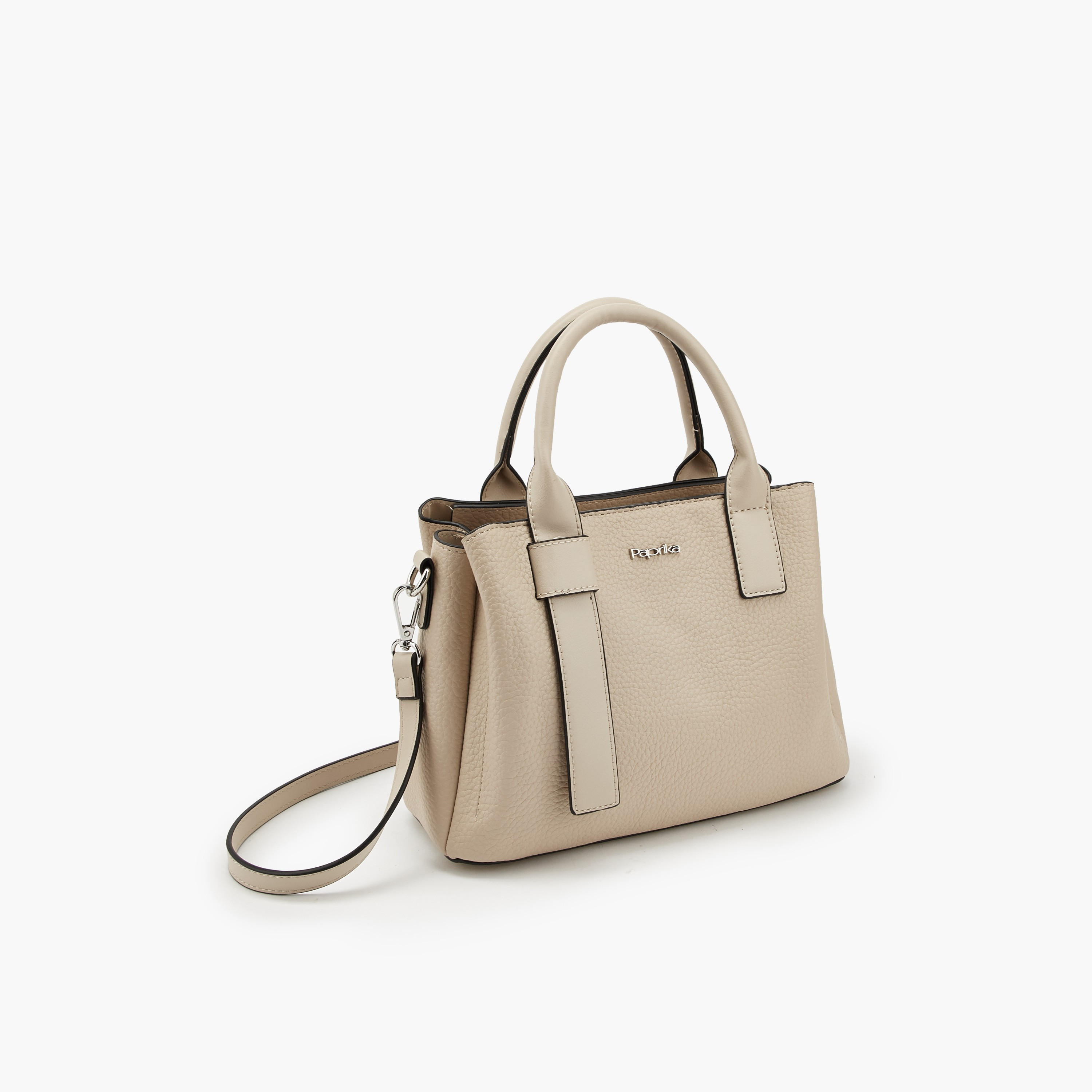 Paprika Textured Tote Bag with Detachable Strap-women-bagsandwallets-handbags-image-2