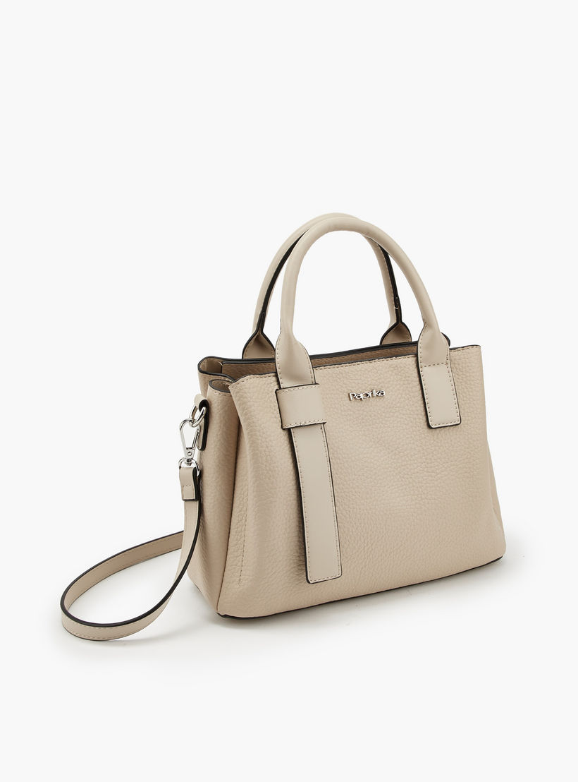 Paprika Textured Tote Bag with Detachable Strap-women-bagsandwallets-handbags-image-2