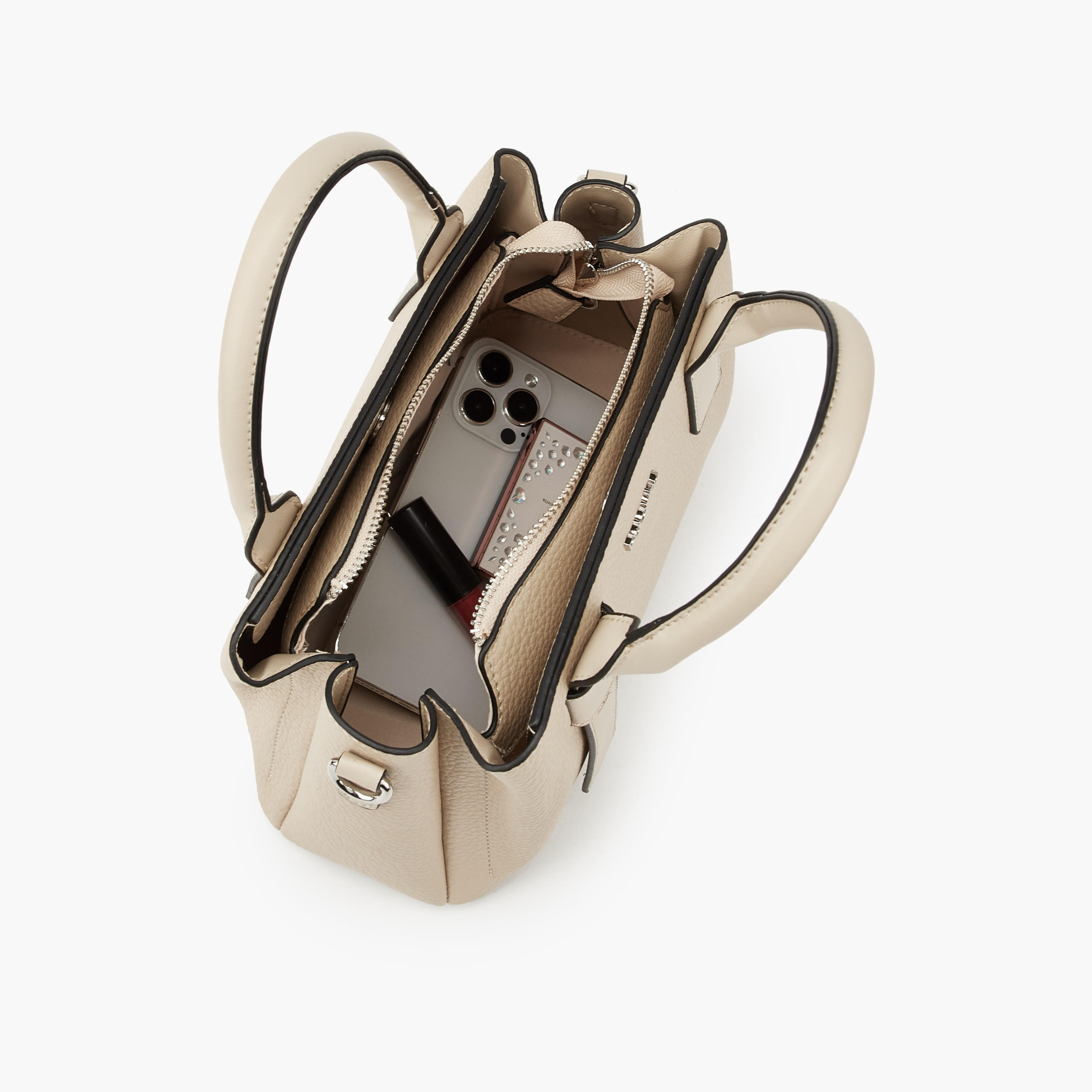 Paprika Textured Tote Bag with Detachable Strap-women-bagsandwallets-handbags-image-6