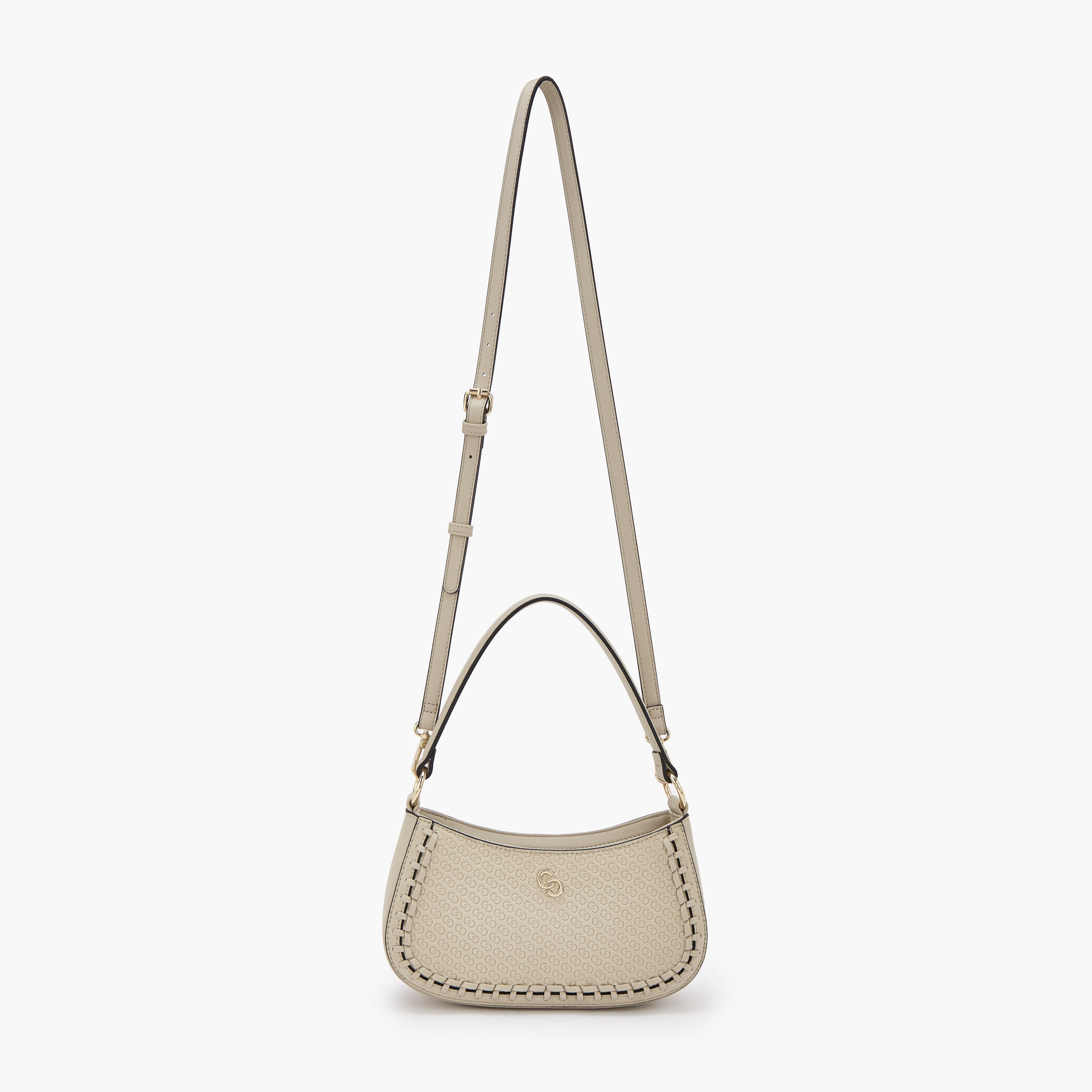 شنطة كتف بسحاب إغلاق ونقوش مونوجرام من سيليست-women-bagsandwallets-handbags-image-5