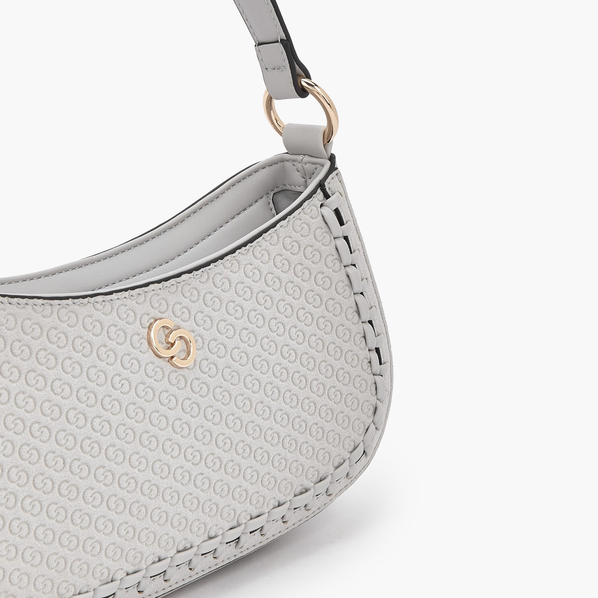 Celeste Monogram Embossed Shoulder Bag with Zip Closure-women-bagsandwallets-handbags-image-3
