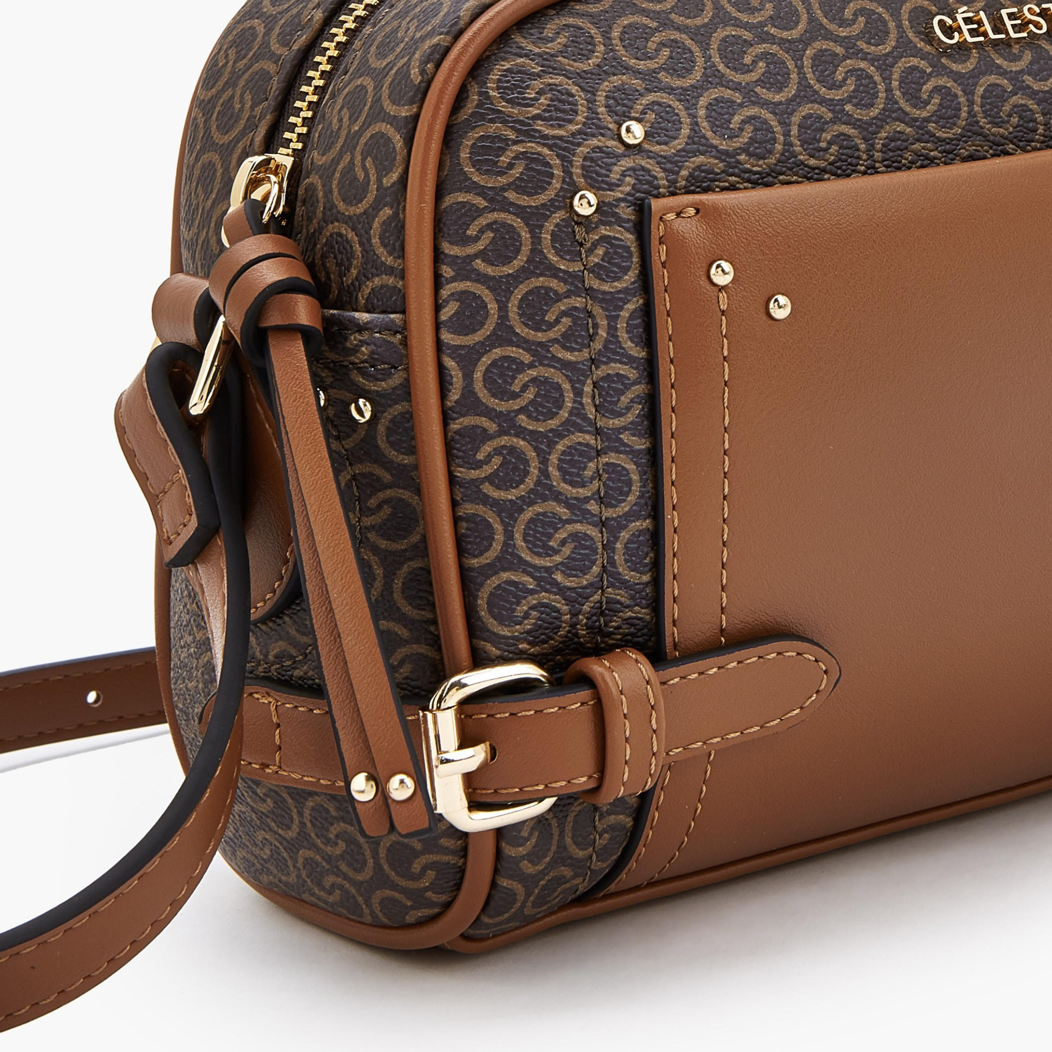 Celeste Monogram Print Crossbody Bag with Zip Closure-women-bagsandwallets-handbags-image-4
