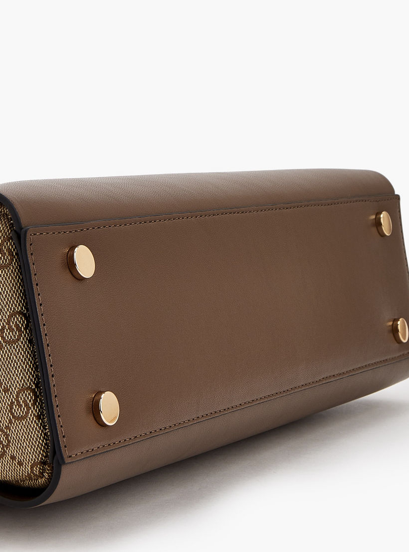 شنطة كتف بملمس مونوغرام ومقبضين من سيليست-women-bagsandwallets-handbags-image-6