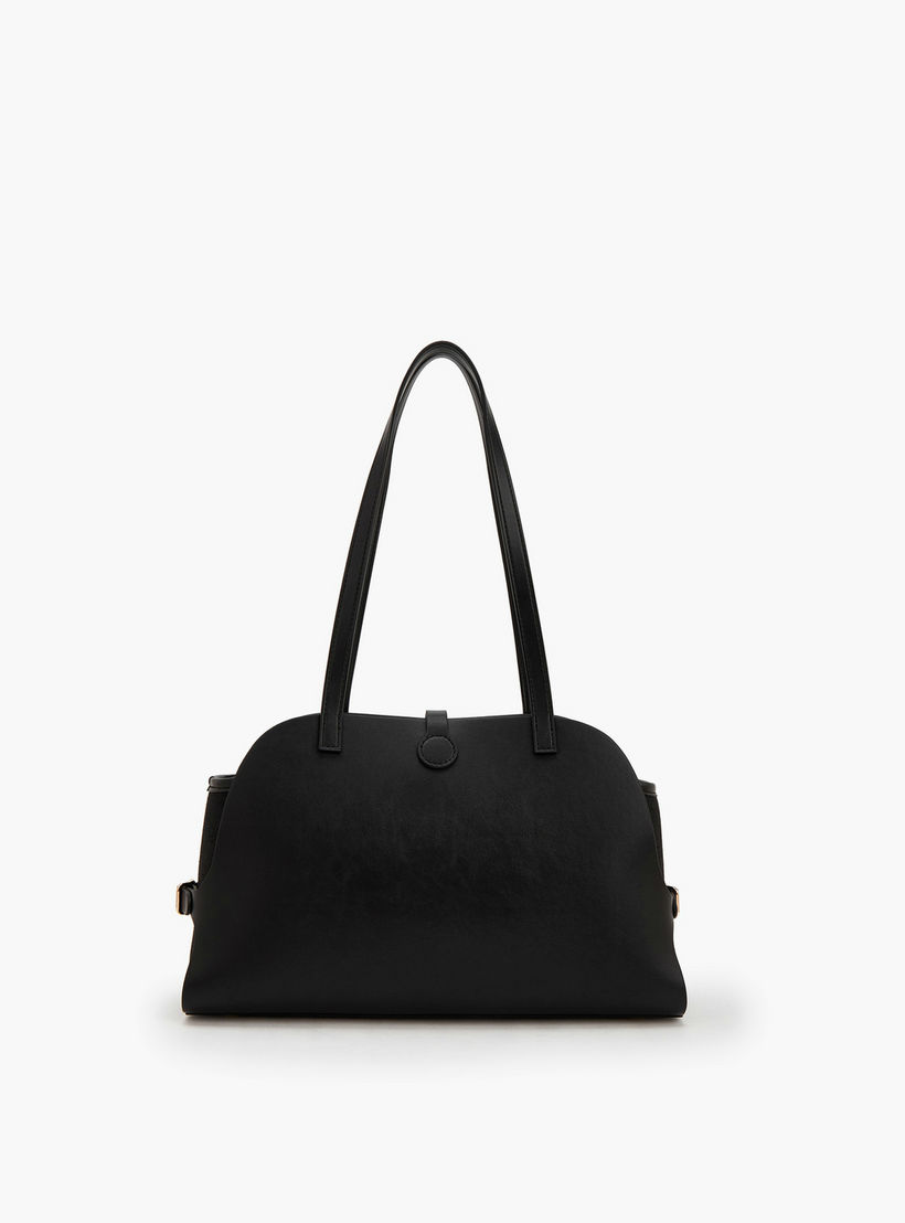 Celeste Monogram Textured Shoulder Bag with Double Handle-women-bagsandwallets-handbags-image-2