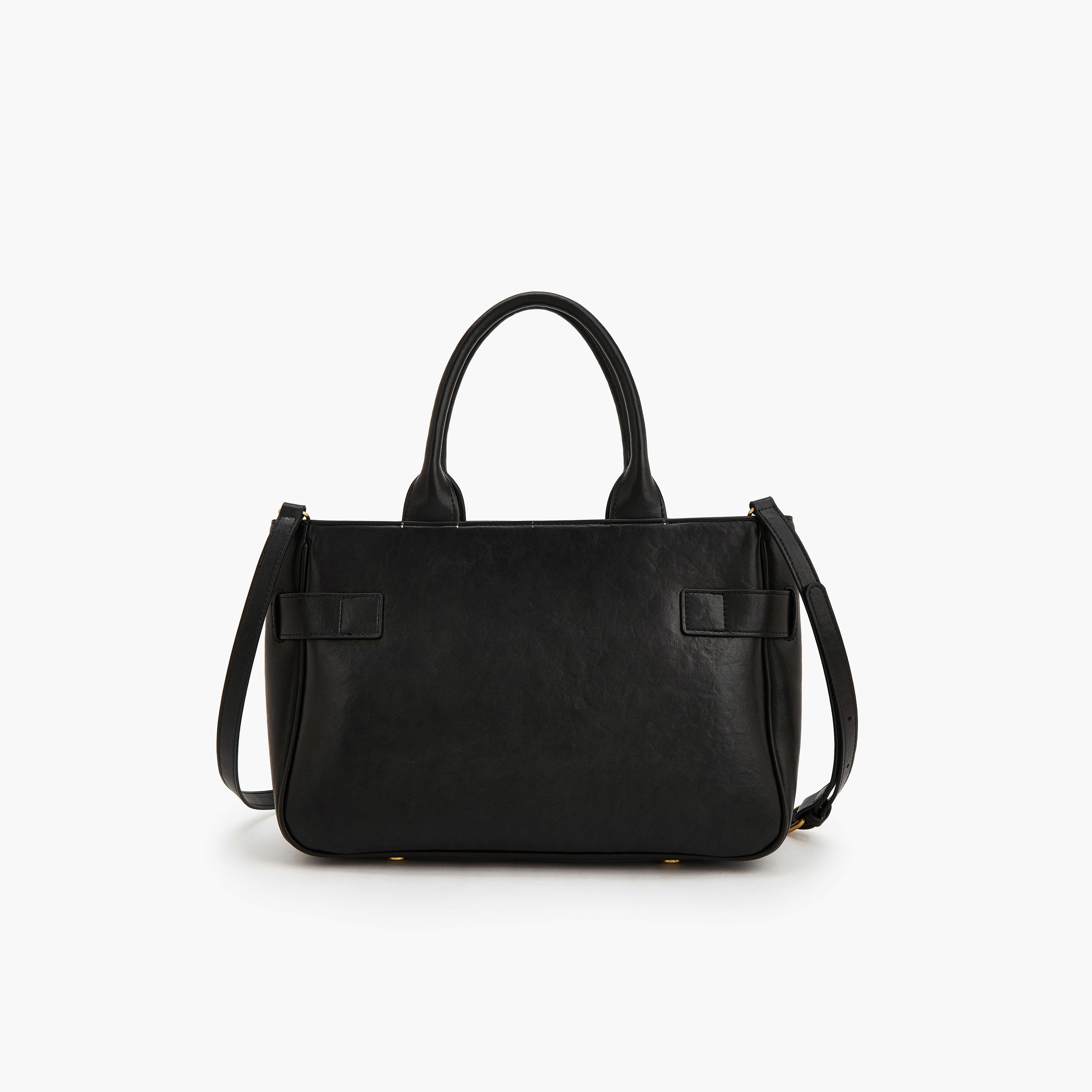 Celeste Buckled Detail Tote Bag with Zip Closure-women-bagsandwallets-handbags-image-4