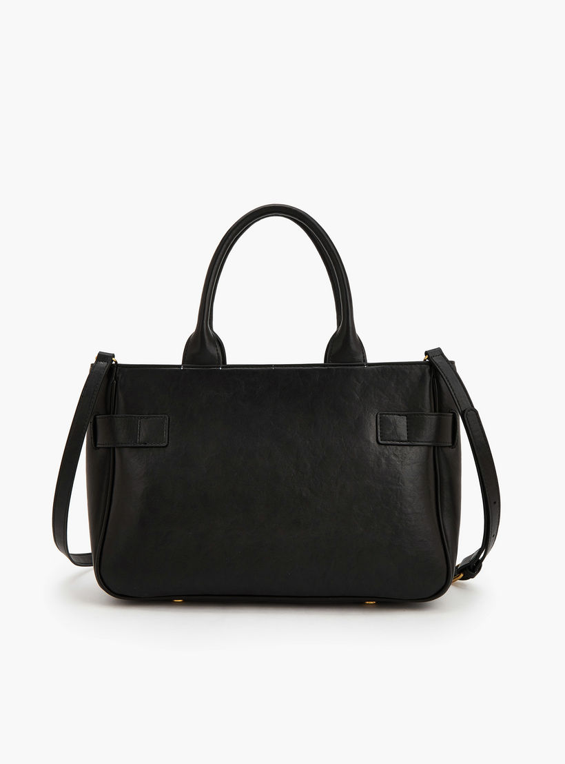 Celeste Buckled Detail Tote Bag with Zip Closure-women-bagsandwallets-handbags-image-4