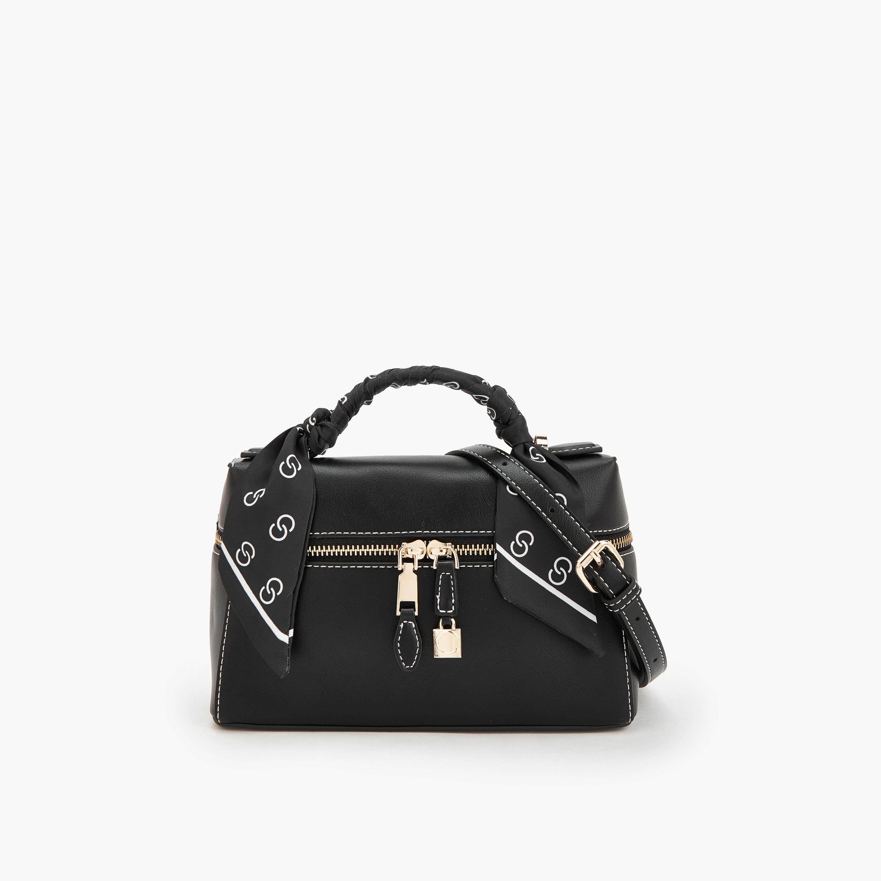 شنطة كروسبودي سادة بتفاصيل وشاح من سيليست-women-bagsandwallets-handbags-image-1