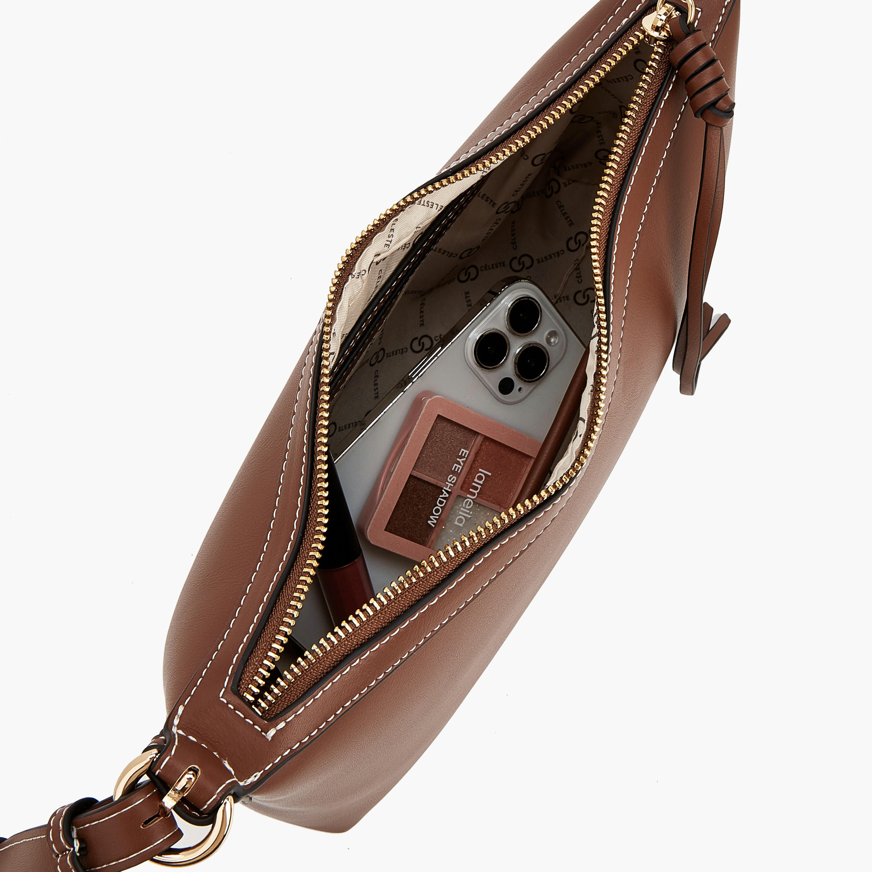 Celeste Solid Shoulder Bag with Adjustable Strap-women-bagsandwallets-handbags-image-7