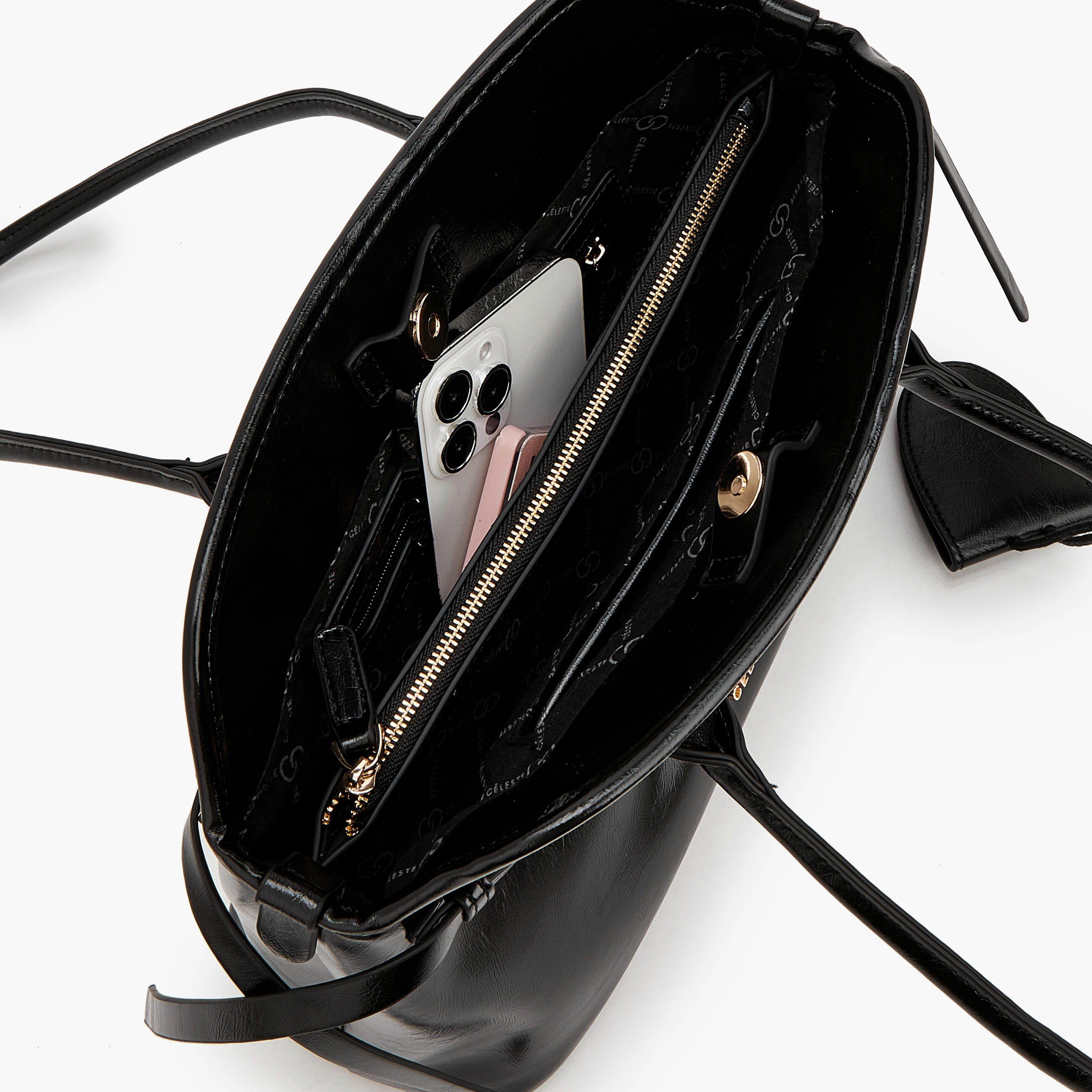 شنطة كتف بملمس بارز بمقبضين من سيليست-women-bagsandwallets-handbags-image-7