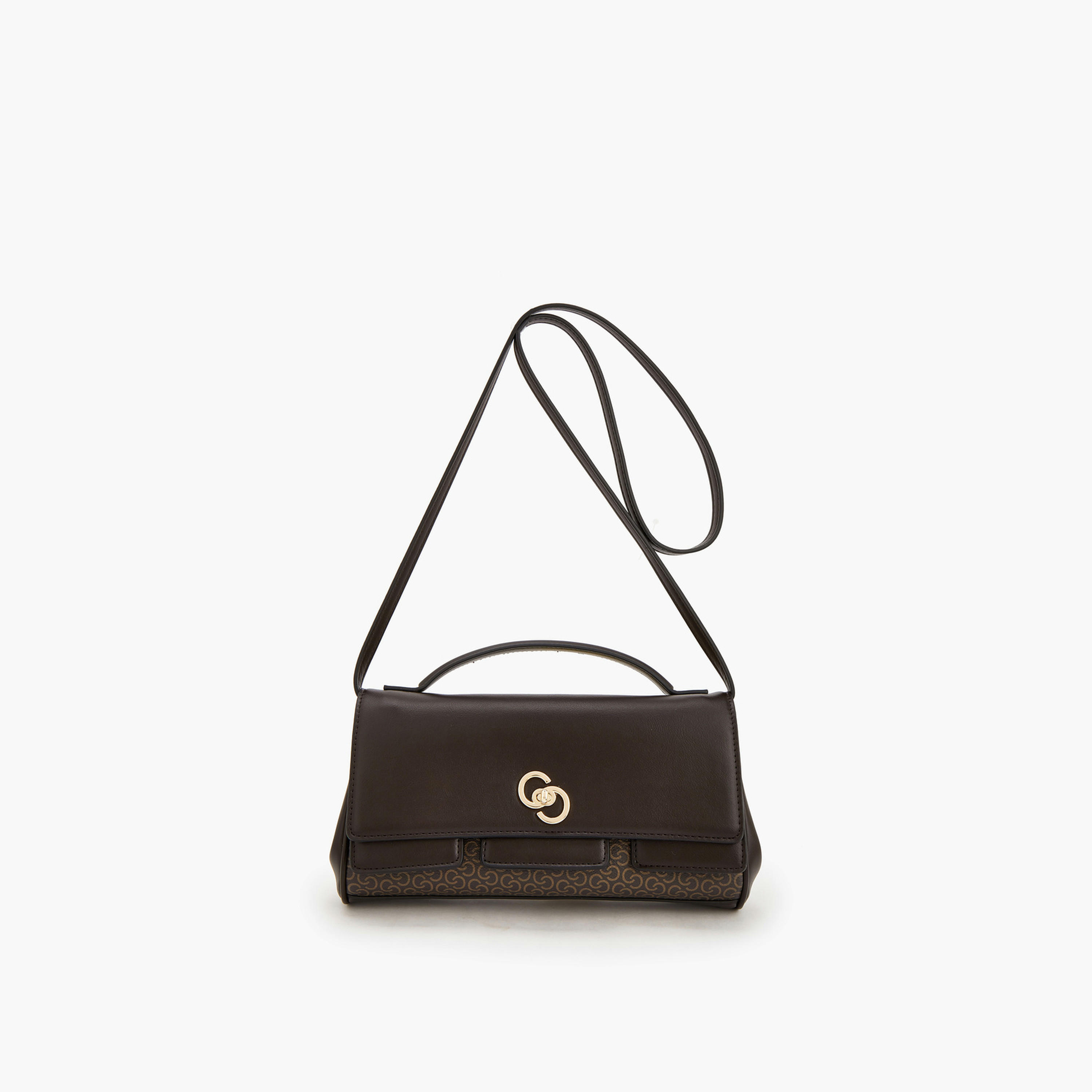 شنطة ساتشل بطبعة مونوغرام مع مقبض وحزام من سيليست-women-bagsandwallets-handbags-image-1
