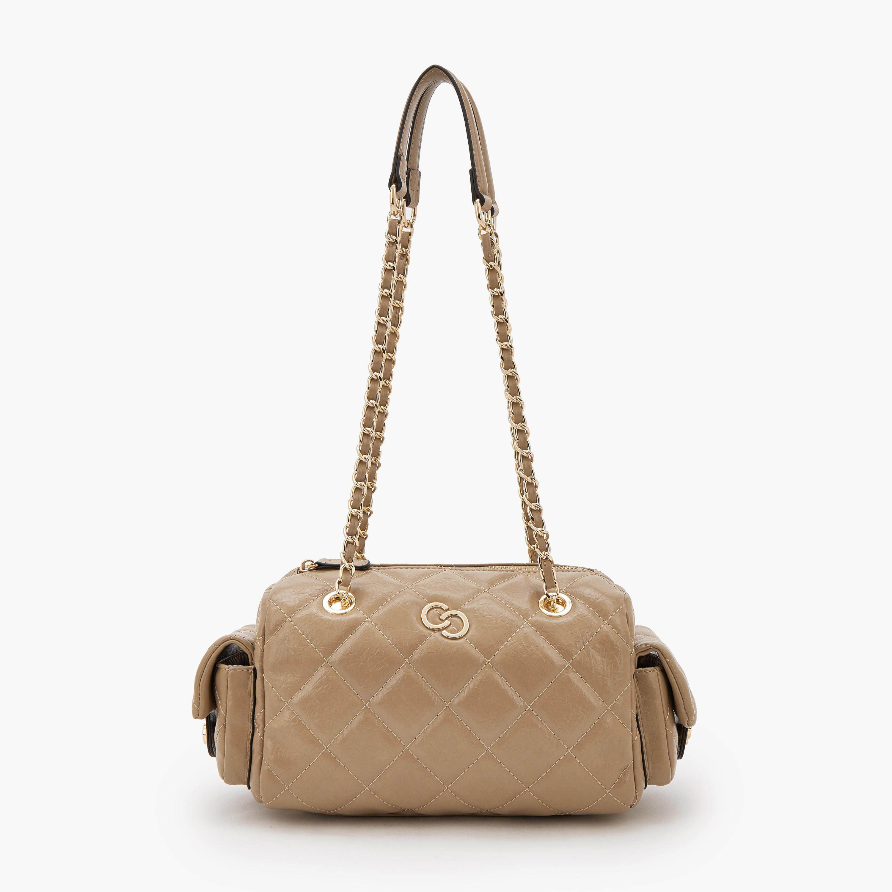 Celeste Quilted Shoulder Bag with Double Handle-women-bagsandwallets-handbags-image-1