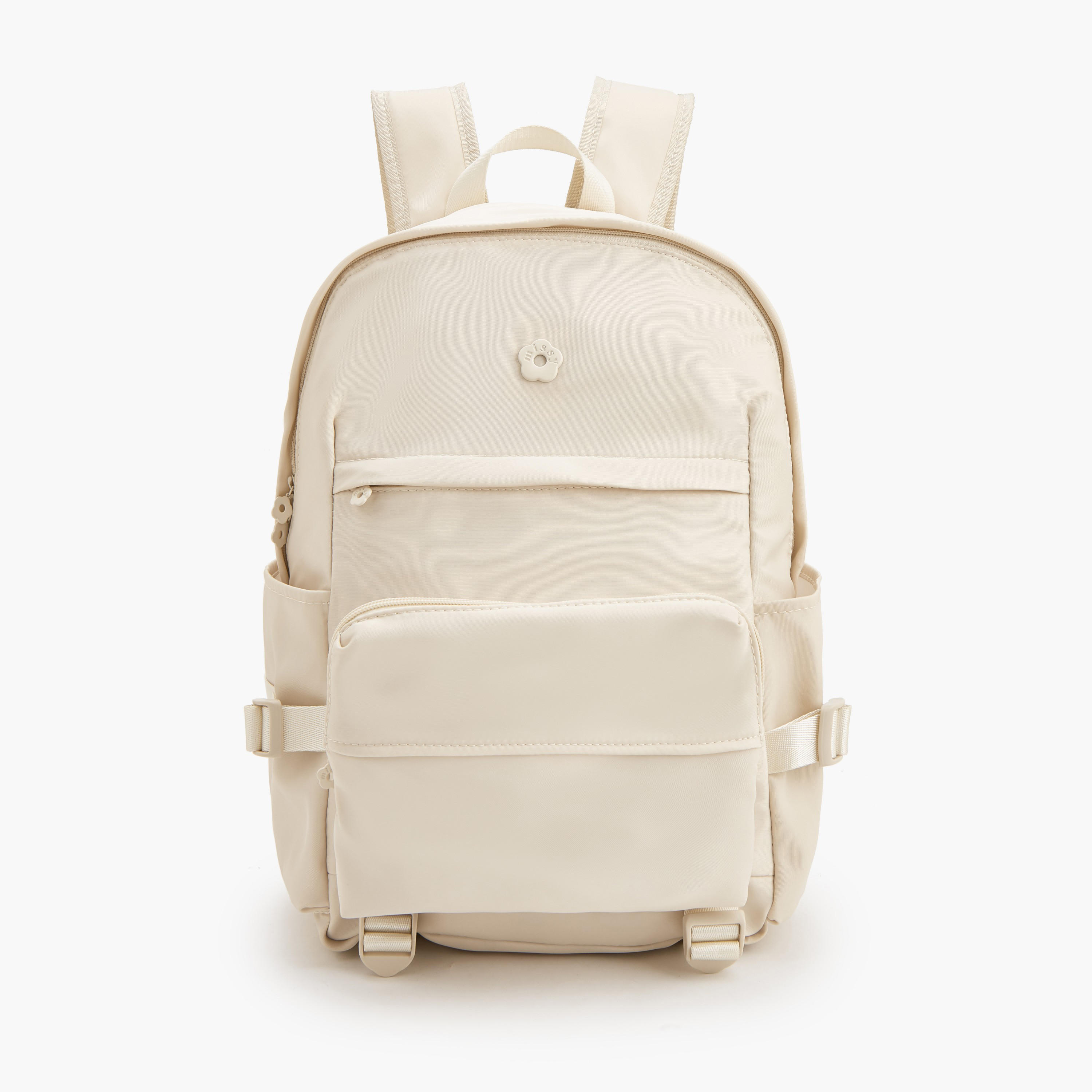 Missy Solid Backpack with Adjustable Shoulder Straps-school-bagsandbackpacks-backpacks-image-1