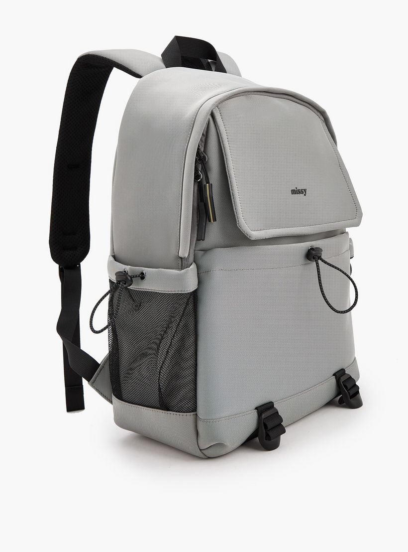 Missy Solid Backpack with Front Bungee Cinch-school-bagsandbackpacks-backpacks-image-2
