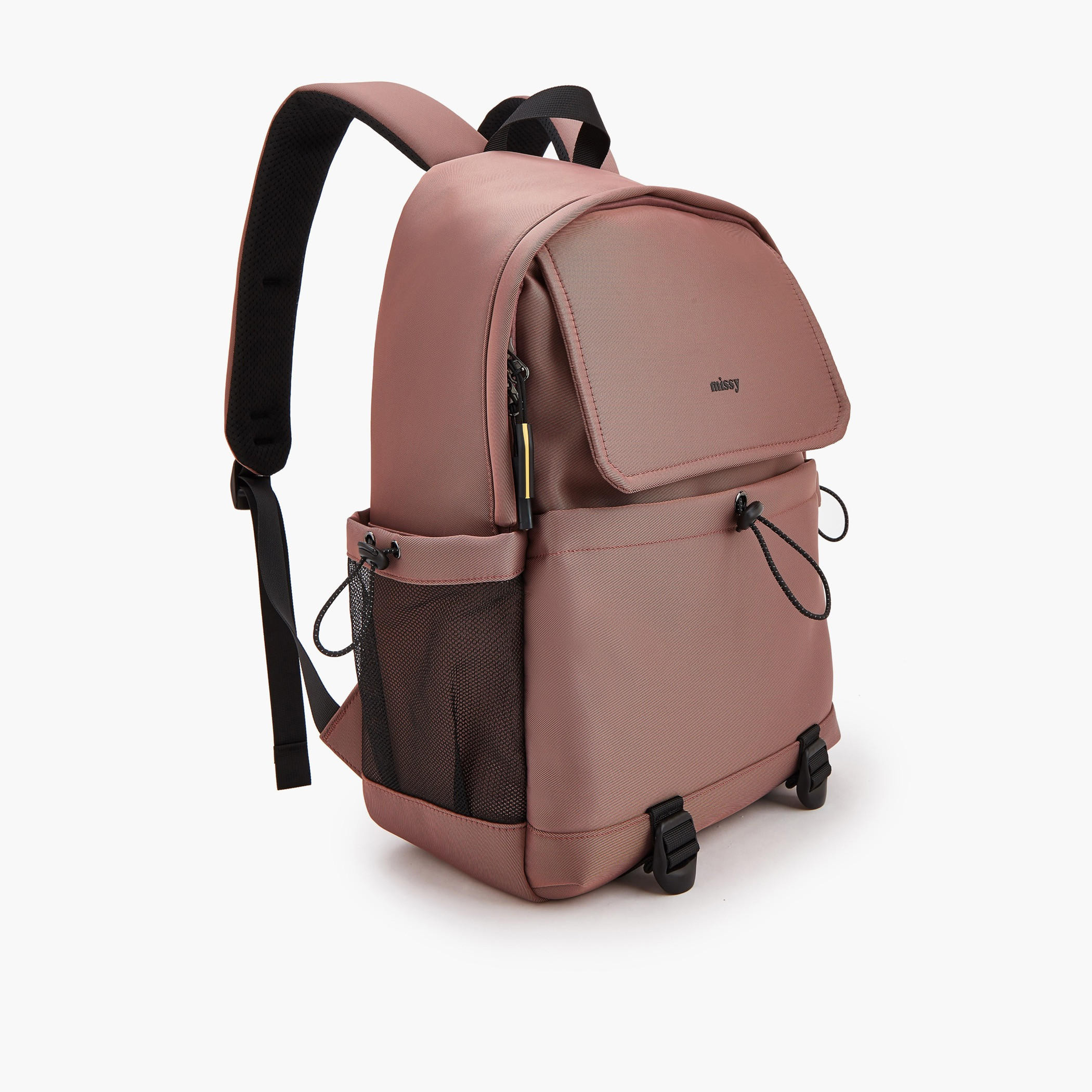 Missy Solid Backpack with Front Bungee Cinch-school-bagsandbackpacks-backpacks-image-2