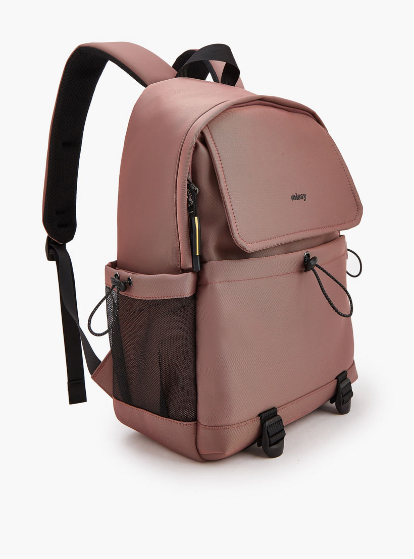 Missy Solid Backpack with Front Bungee Cinch-school-bagsandbackpacks-backpacks-image-2