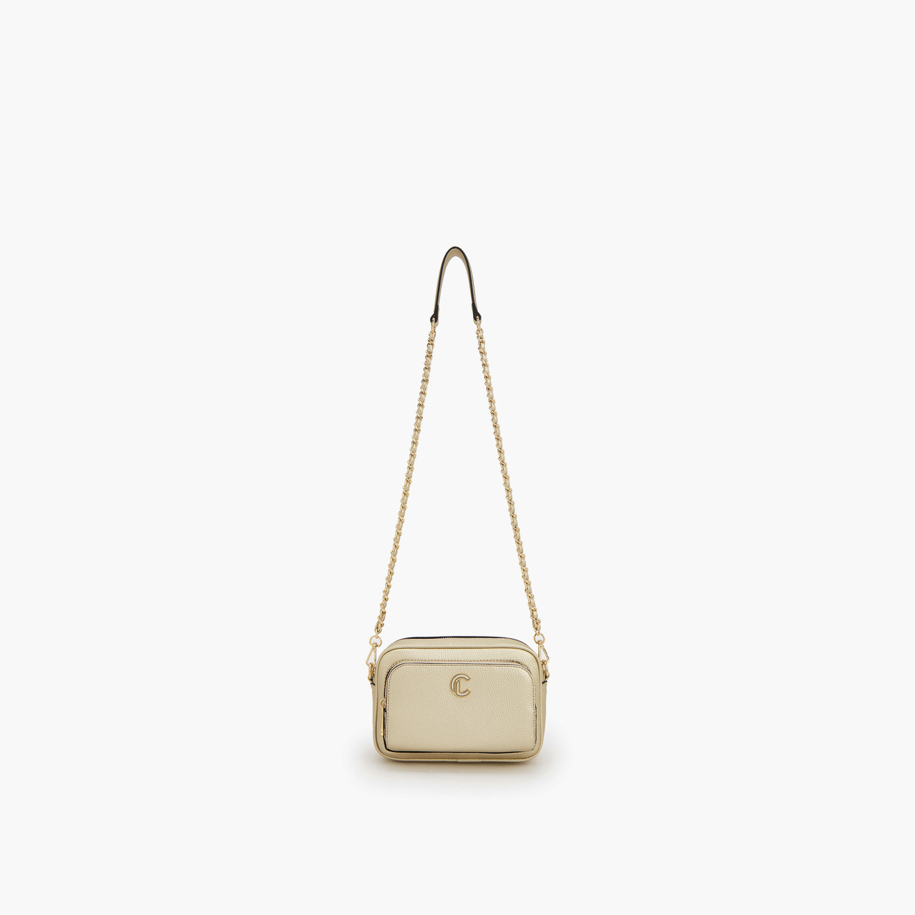 Le Confort Textured Crossbody Bag with Chain Strap-women-bagsandwallets-handbags-image-2