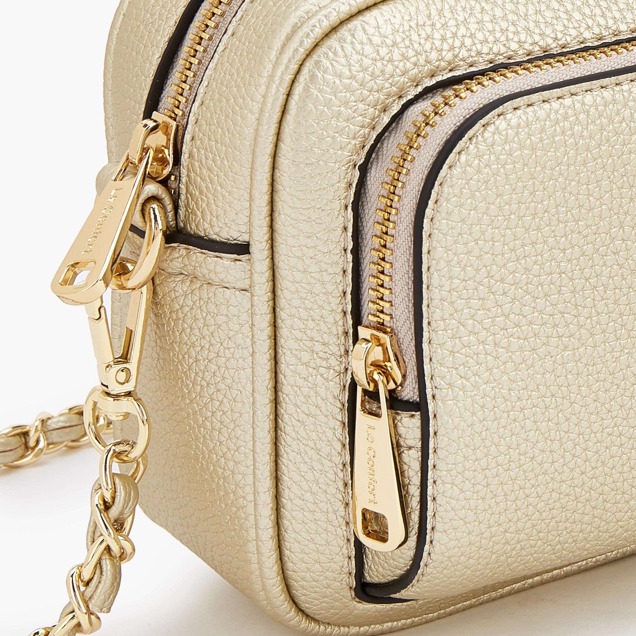 Le Confort Textured Crossbody Bag with Chain Strap-women-bagsandwallets-handbags-image-5
