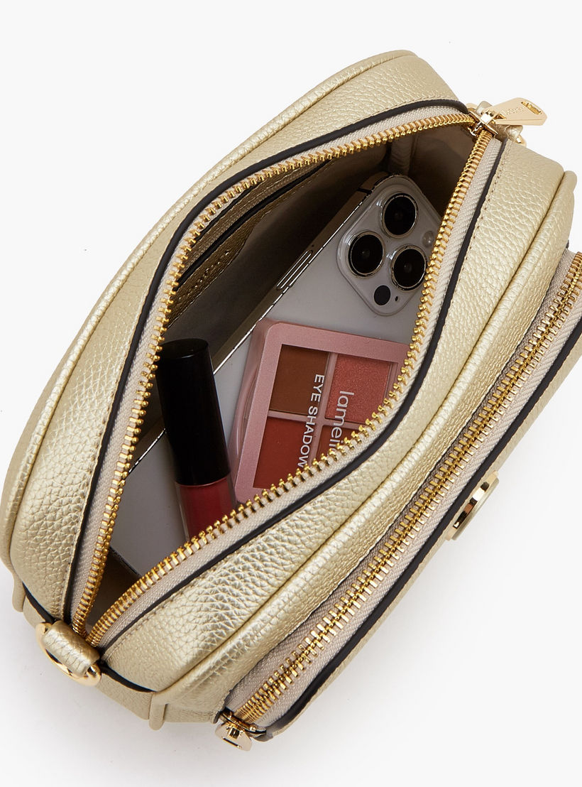 Le Confort Textured Crossbody Bag with Chain Strap-women-bagsandwallets-handbags-image-7