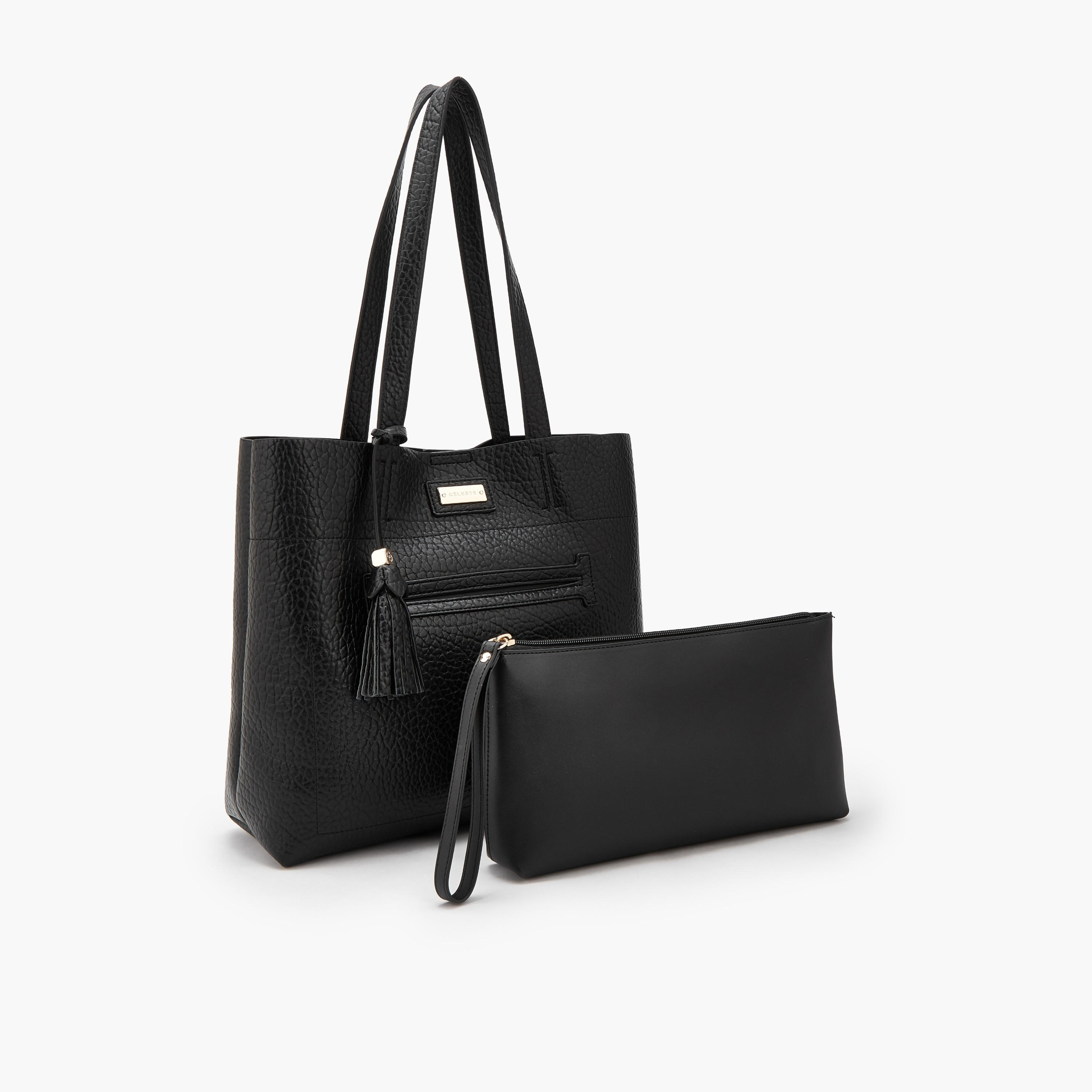 شنطة توتي بارزة الملمس مع شنطة صغيرة من سيليست-women-bagsandwallets-handbags-image-4