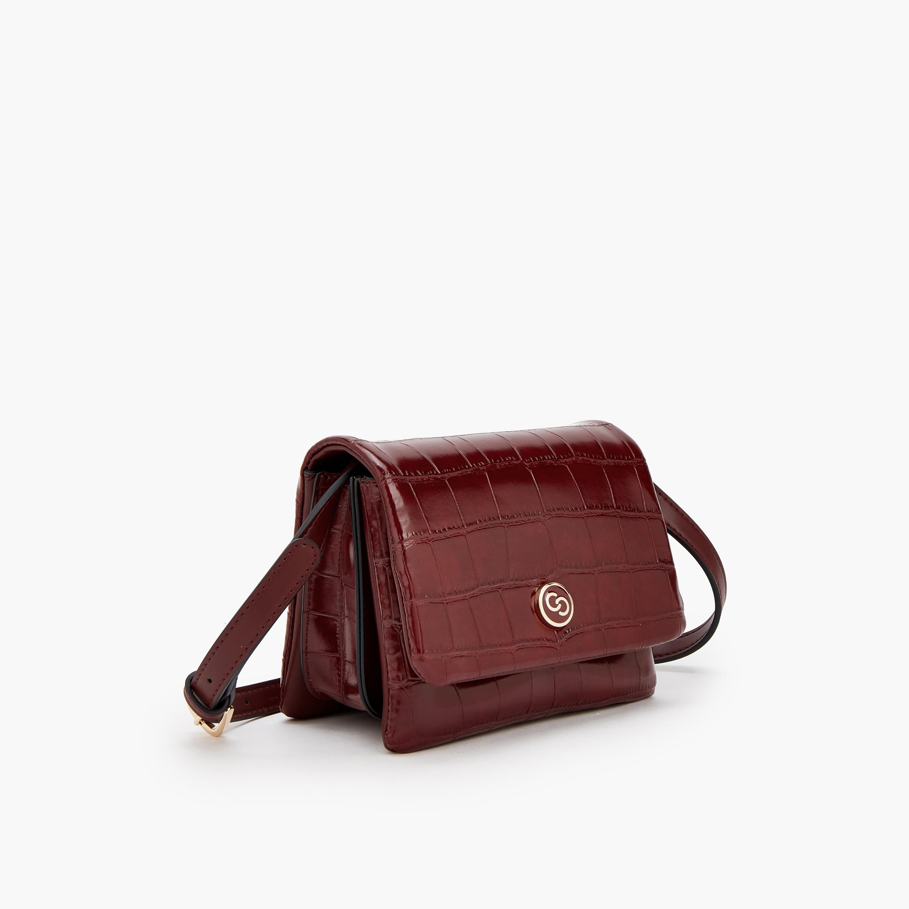 Celeste Textured Crossbody Bag with Magnetic Clasp Closure-women-bagsandwallets-handbags-image-4
