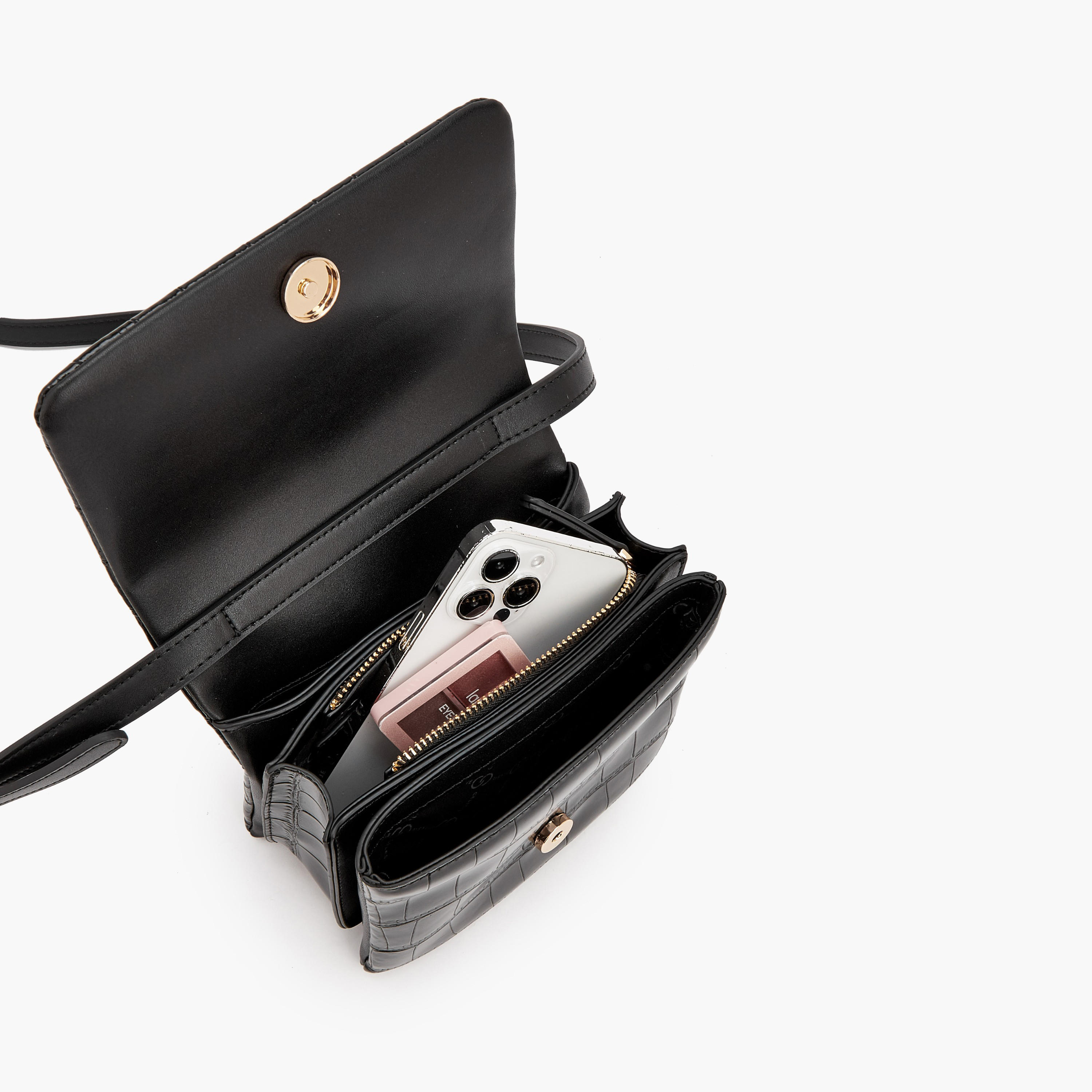 Celeste Textured Crossbody Bag with Magnetic Clasp Closure-women-bagsandwallets-handbags-image-7
