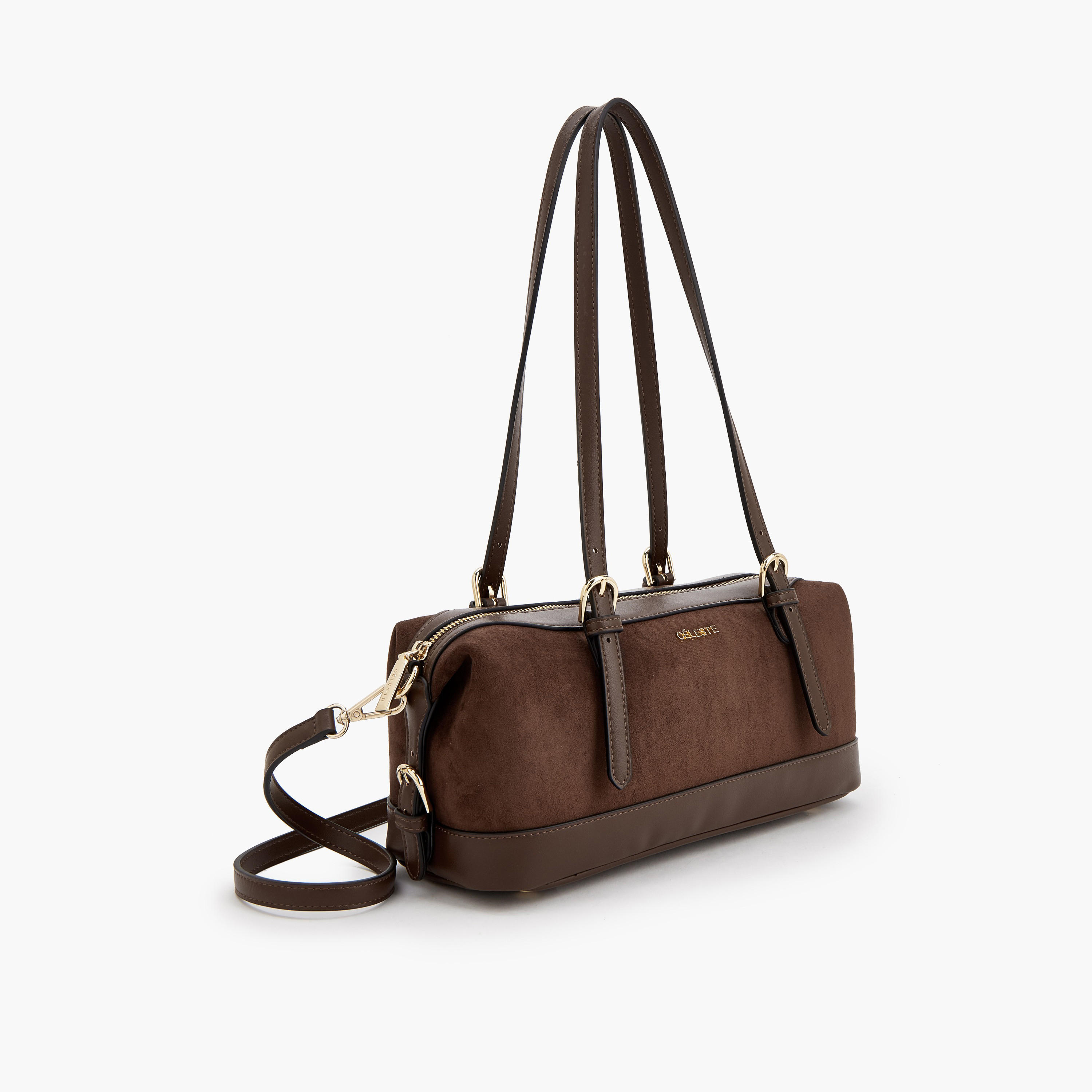 Celeste Textured Shoulder Bag with Detachable Strap-women-bagsandwallets-handbags-image-2
