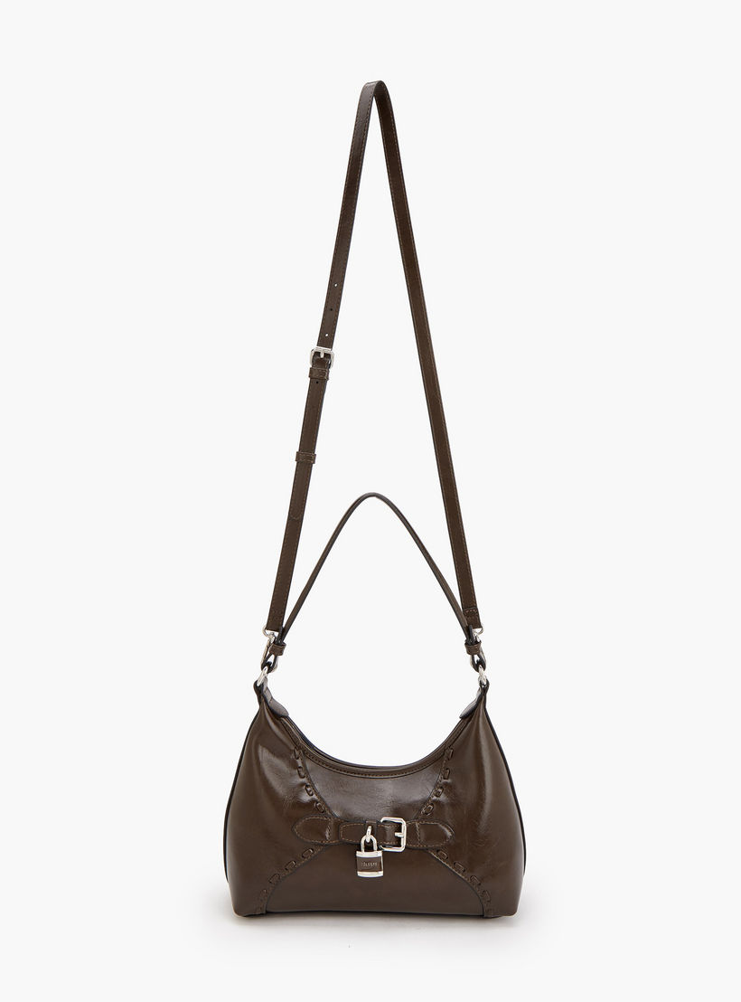 شنطة كتف سادة بزينة قفل من سيليست-women-bagsandwallets-handbags-image-2
