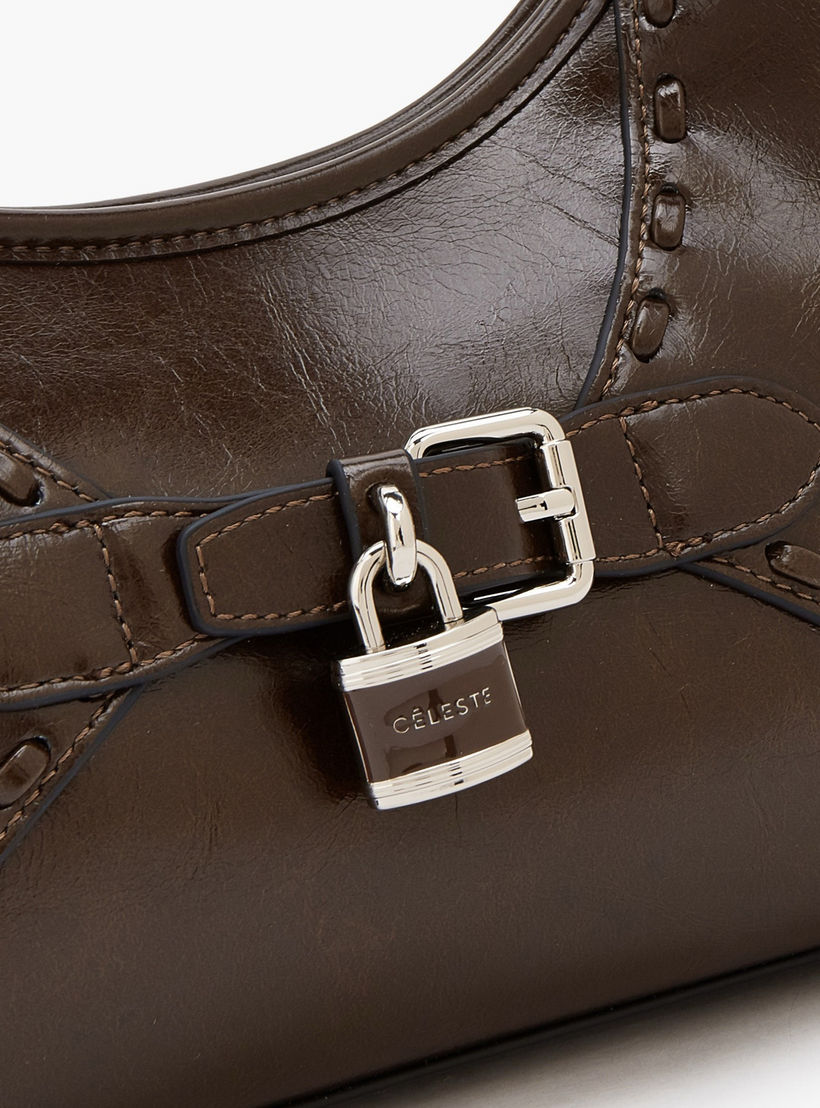 شنطة كتف سادة بزينة قفل من سيليست-women-bagsandwallets-handbags-image-4