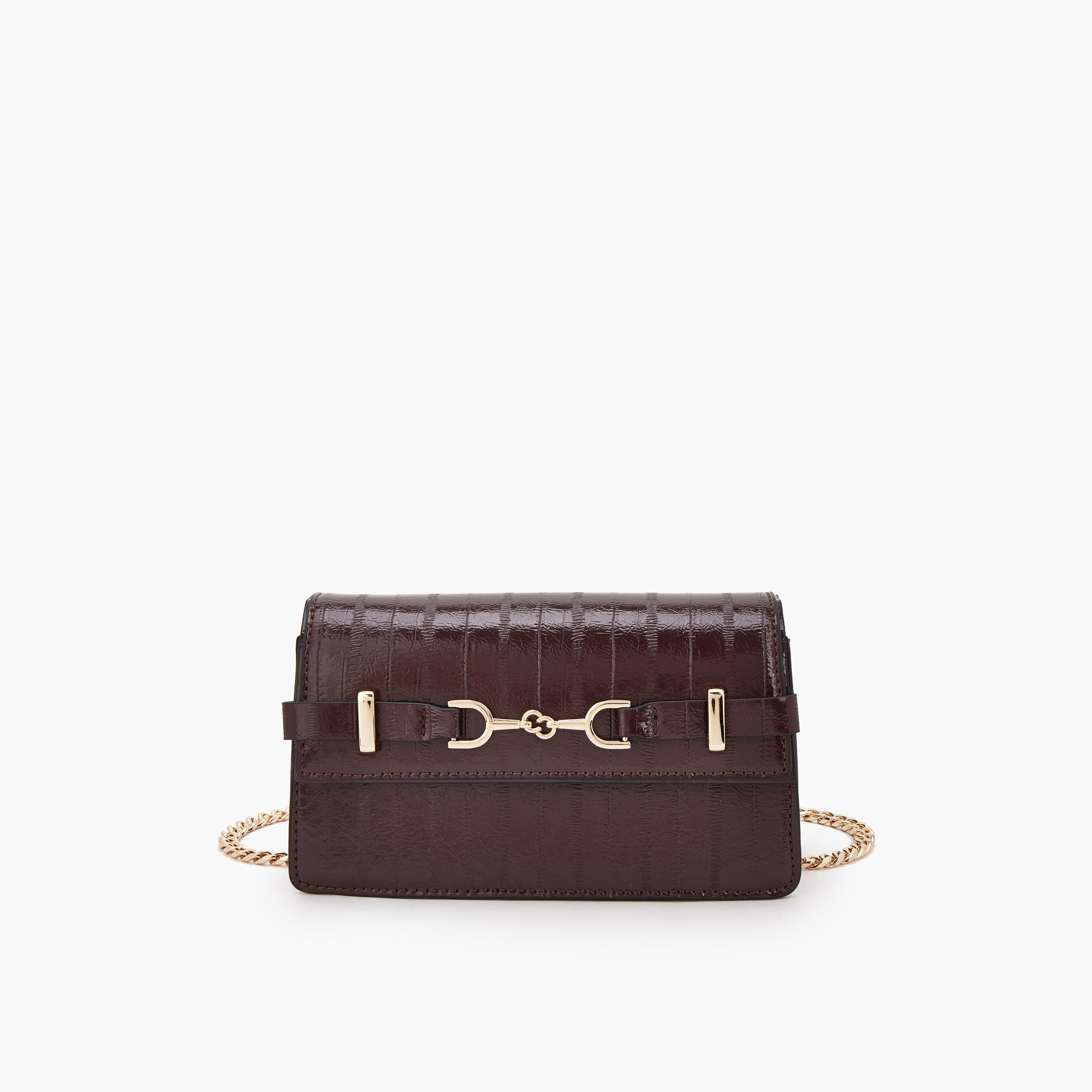 شنطة كروس بودي بارزة الملمس بحزام سلسلة من سيليست-women-bagsandwallets-handbags-image-1