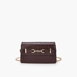 Celeste Textured Crossbody Bag with Chain Strap-women-image-1