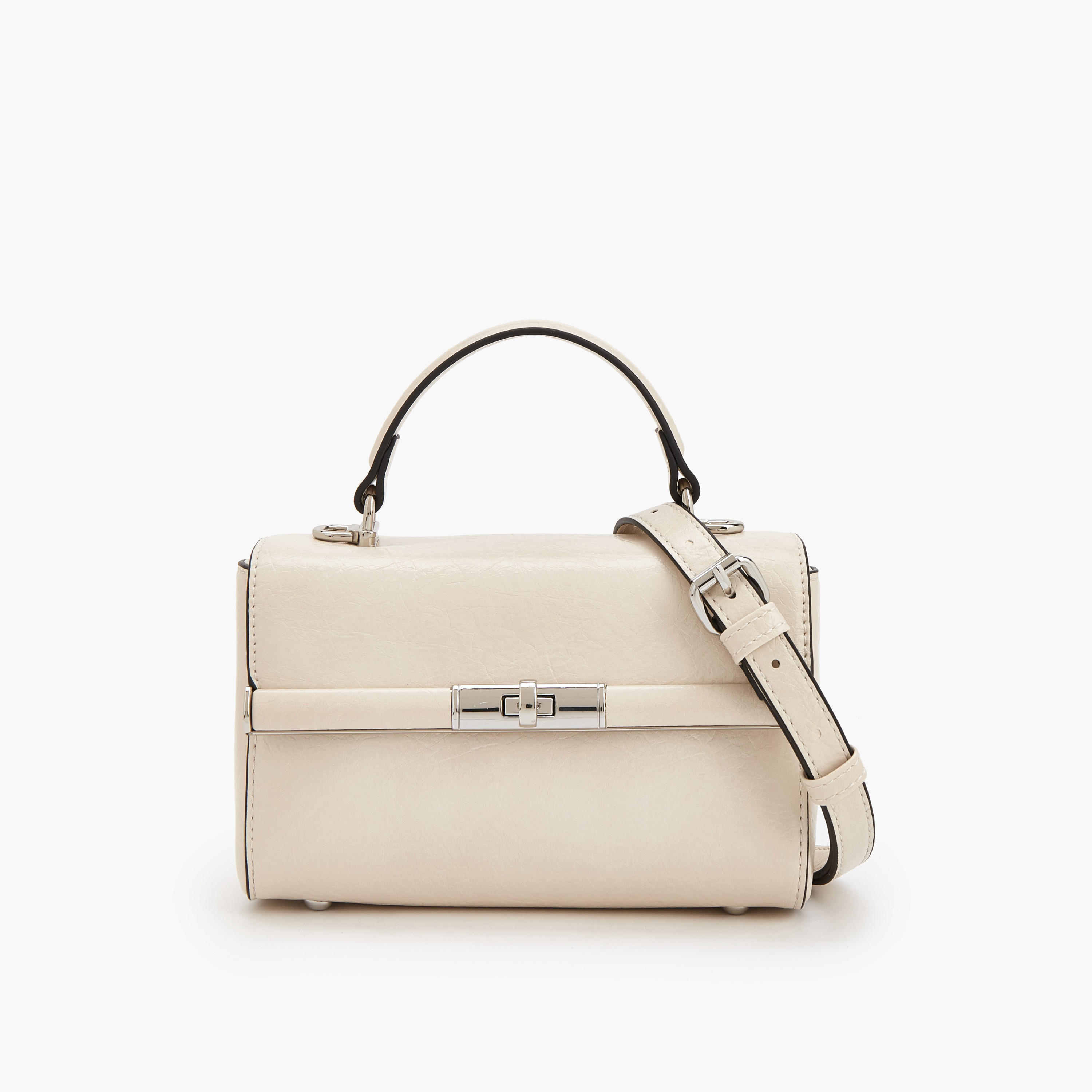 Celeste Solid Satchel Bag with Twist Lock Closure-women-bagsandwallets-handbags-image-1