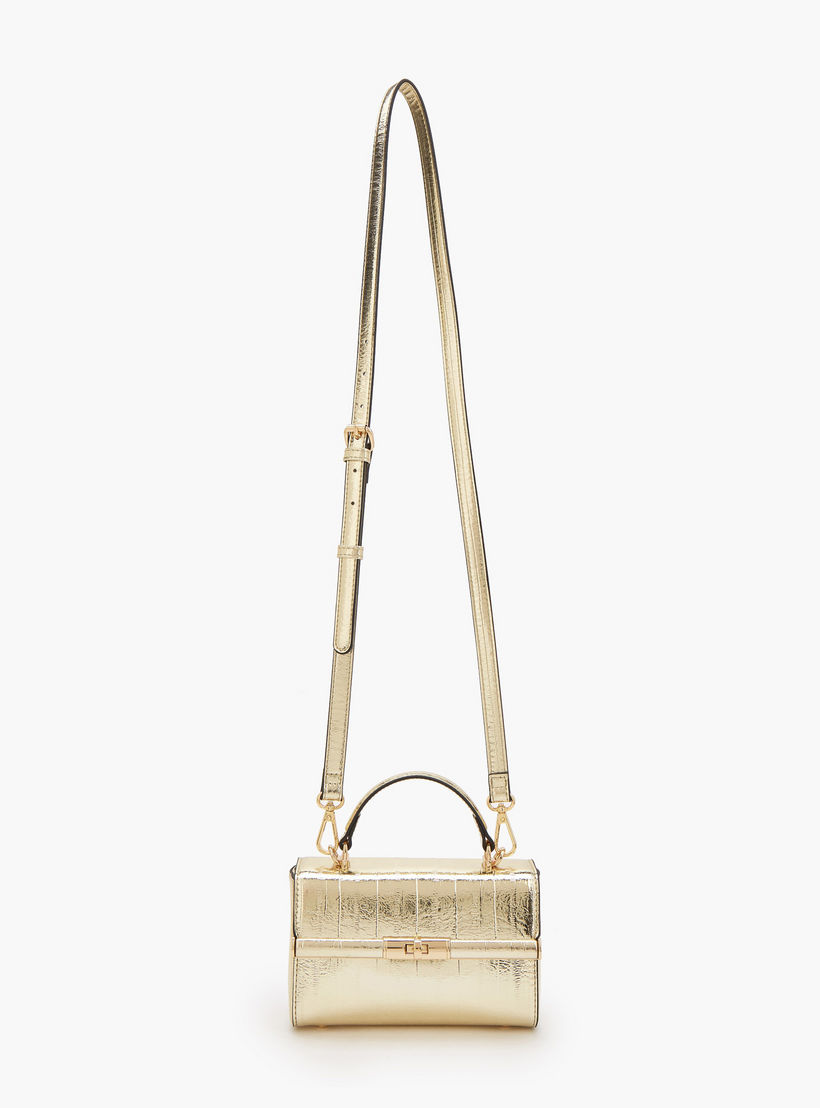 Celeste Metallic Satchel Bag with Twist Lock Closure-women-bagsandwallets-handbags-image-2