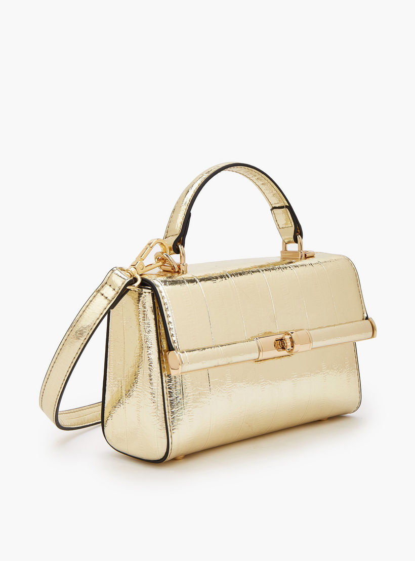 Celeste Metallic Satchel Bag with Twist Lock Closure-women-bagsandwallets-handbags-image-3