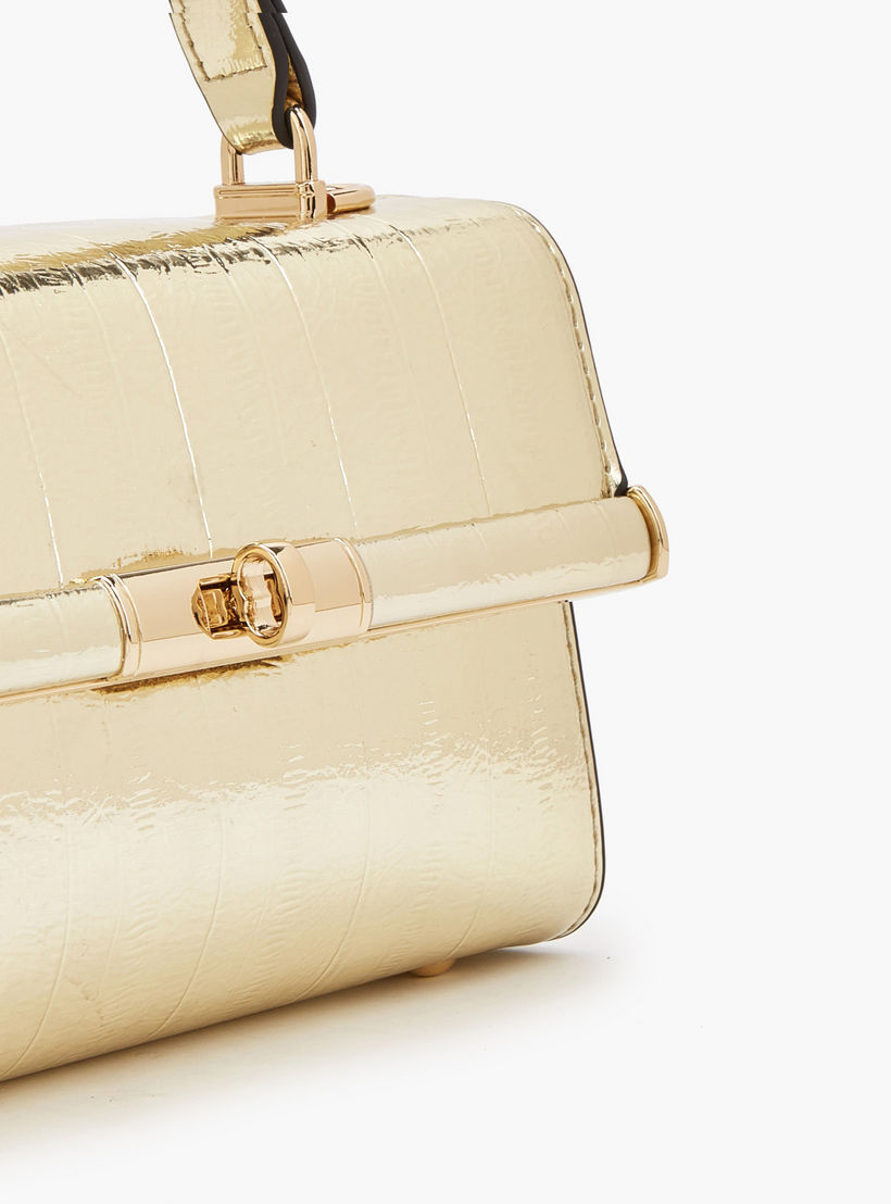 Celeste Metallic Satchel Bag with Twist Lock Closure-women-bagsandwallets-handbags-image-4