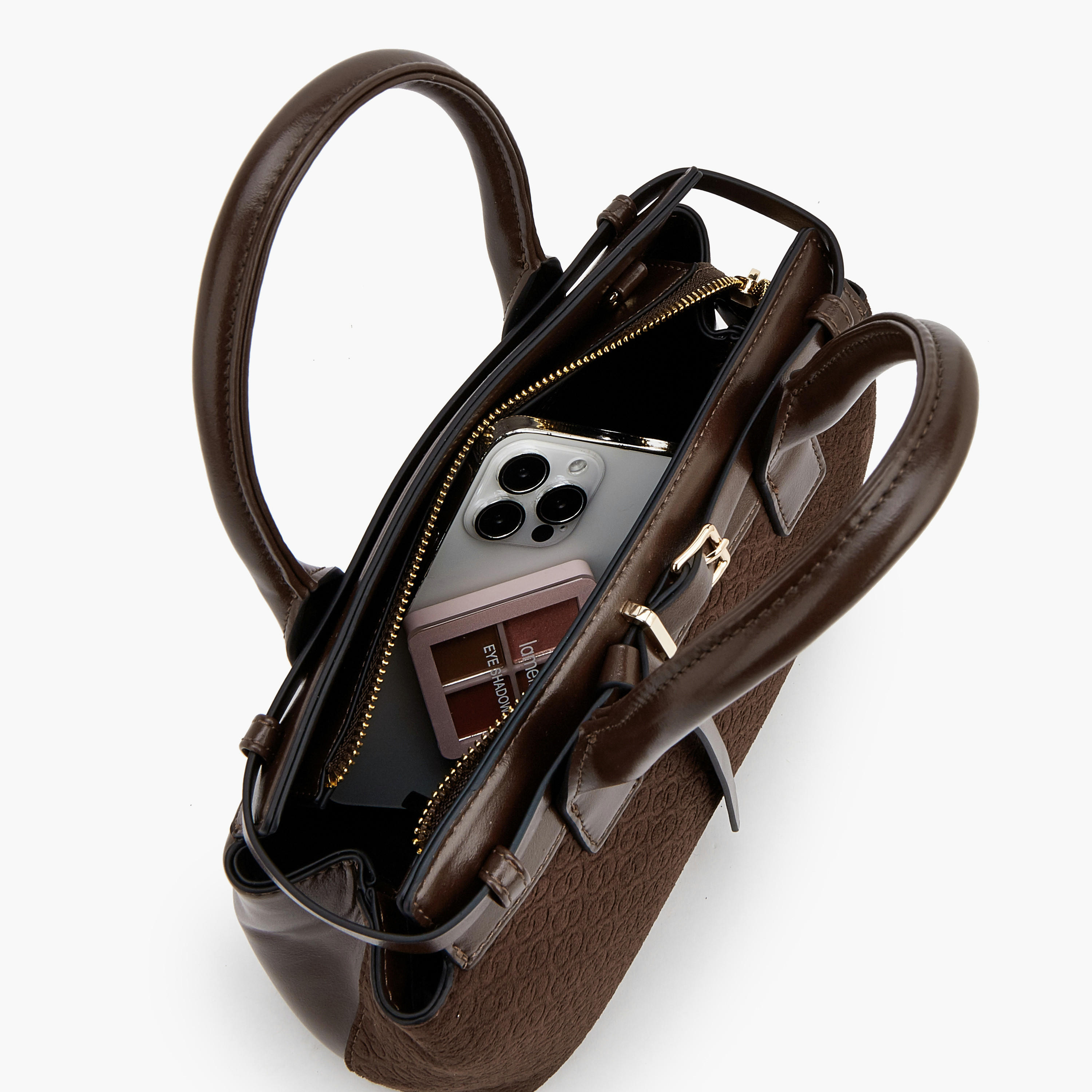 شنطة توت بطبعات مونوجرام ومقبض مزدوج من سيليست-women-bagsandwallets-handbags-image-7