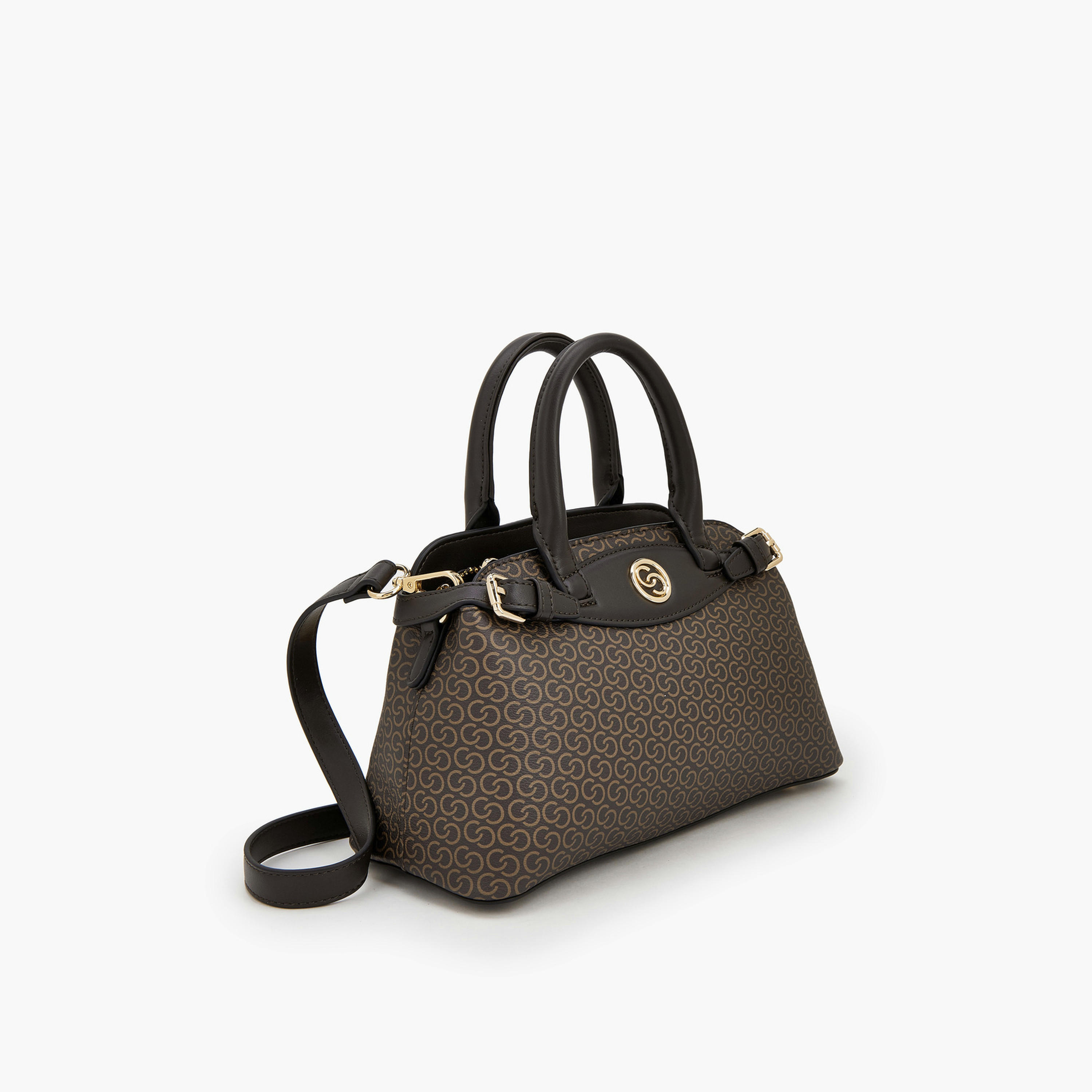 شنطة يد بطبعات مونوجرام ومقابض مزدوجة من سيليست-women-bagsandwallets-handbags-image-3