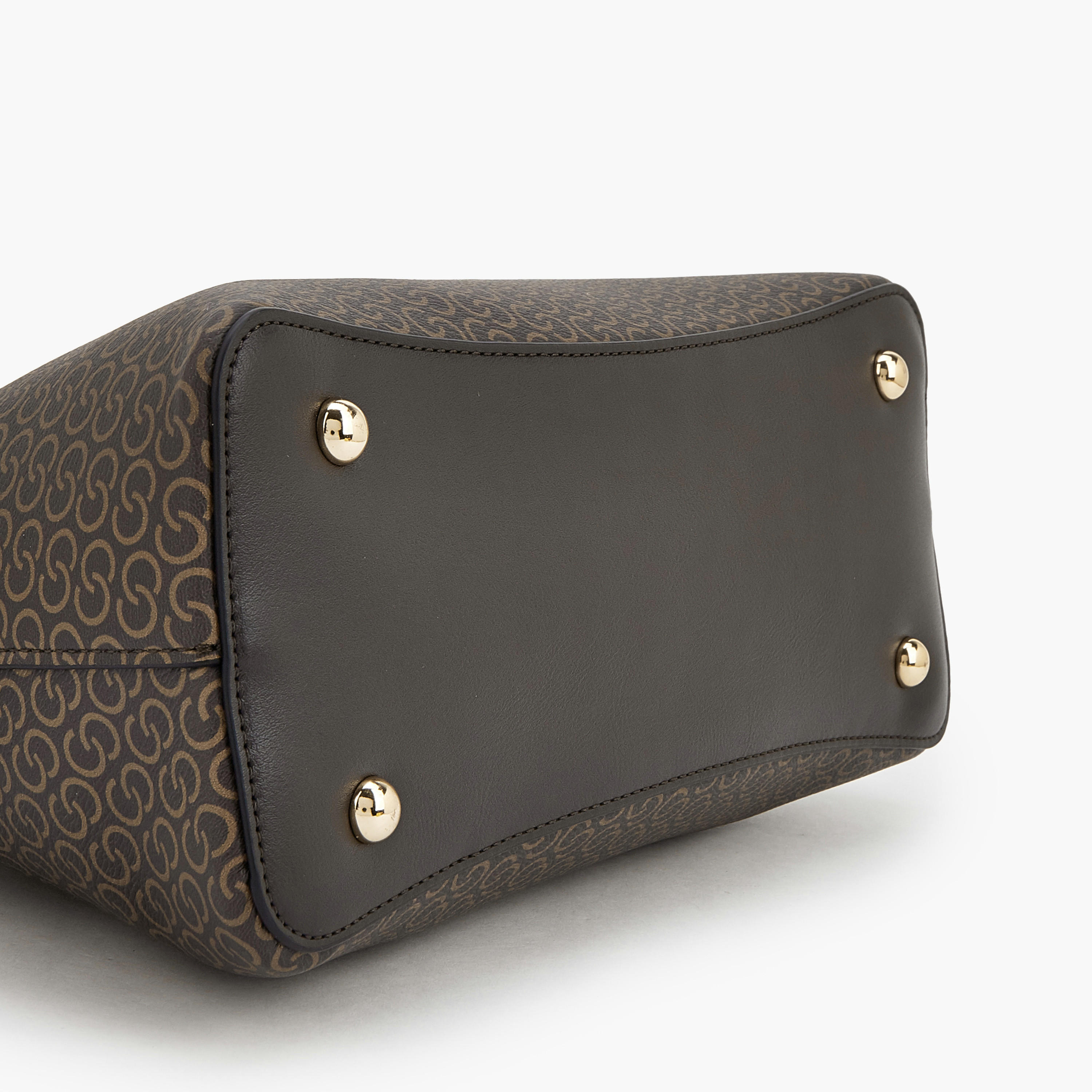 شنطة يد بطبعات مونوجرام ومقابض مزدوجة من سيليست-women-bagsandwallets-handbags-image-6